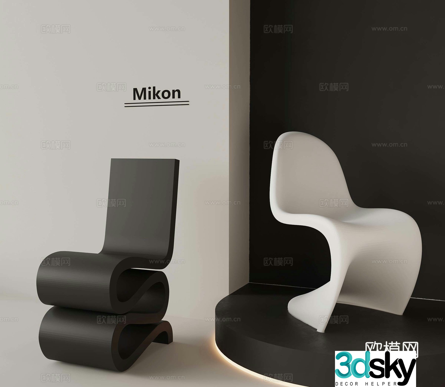 Modern leisure chair 3d model