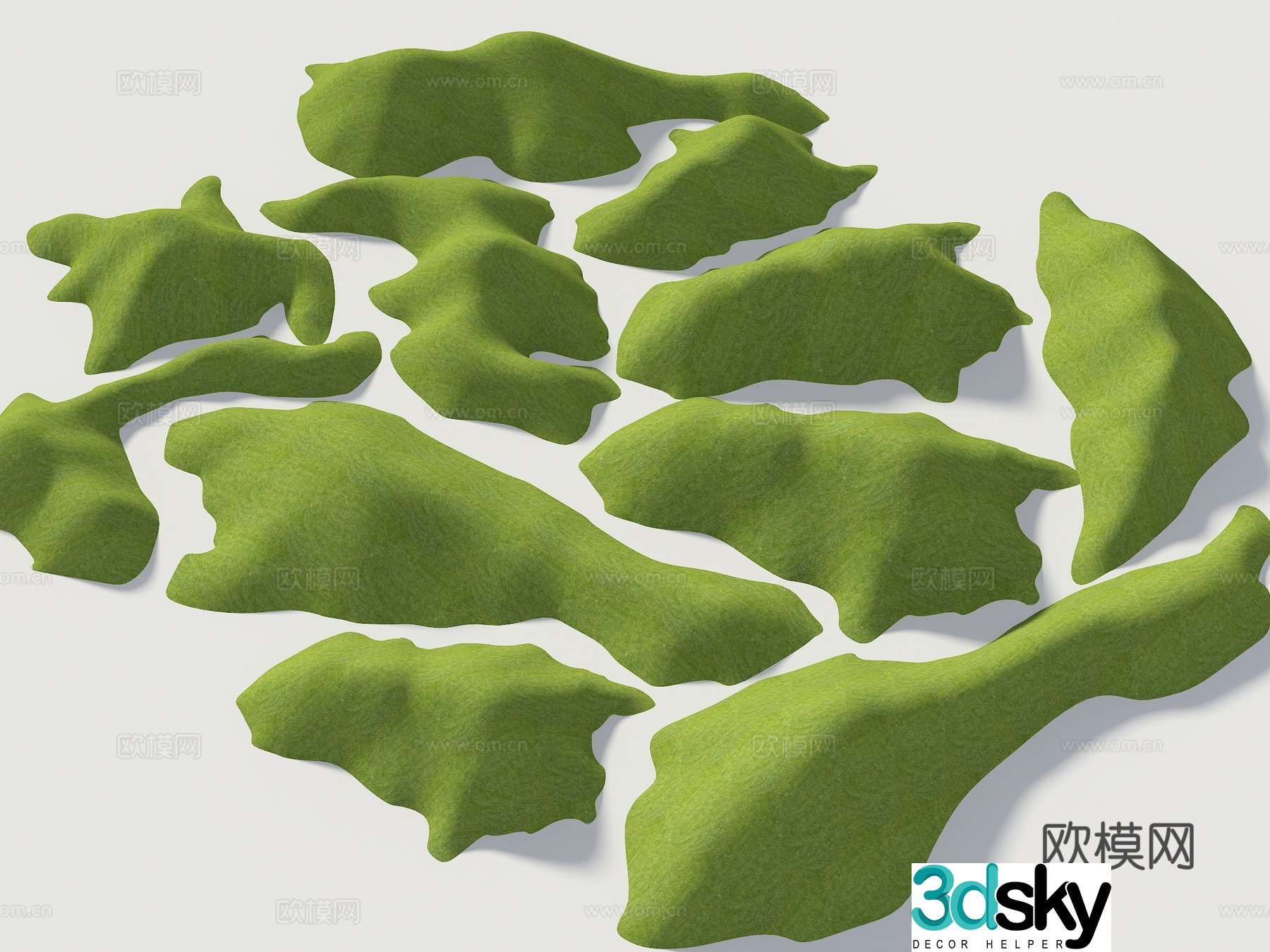 Micro-terrain Garden micro-terrain grass slope hill bun soil slope pile mountain terrain park 3d model
