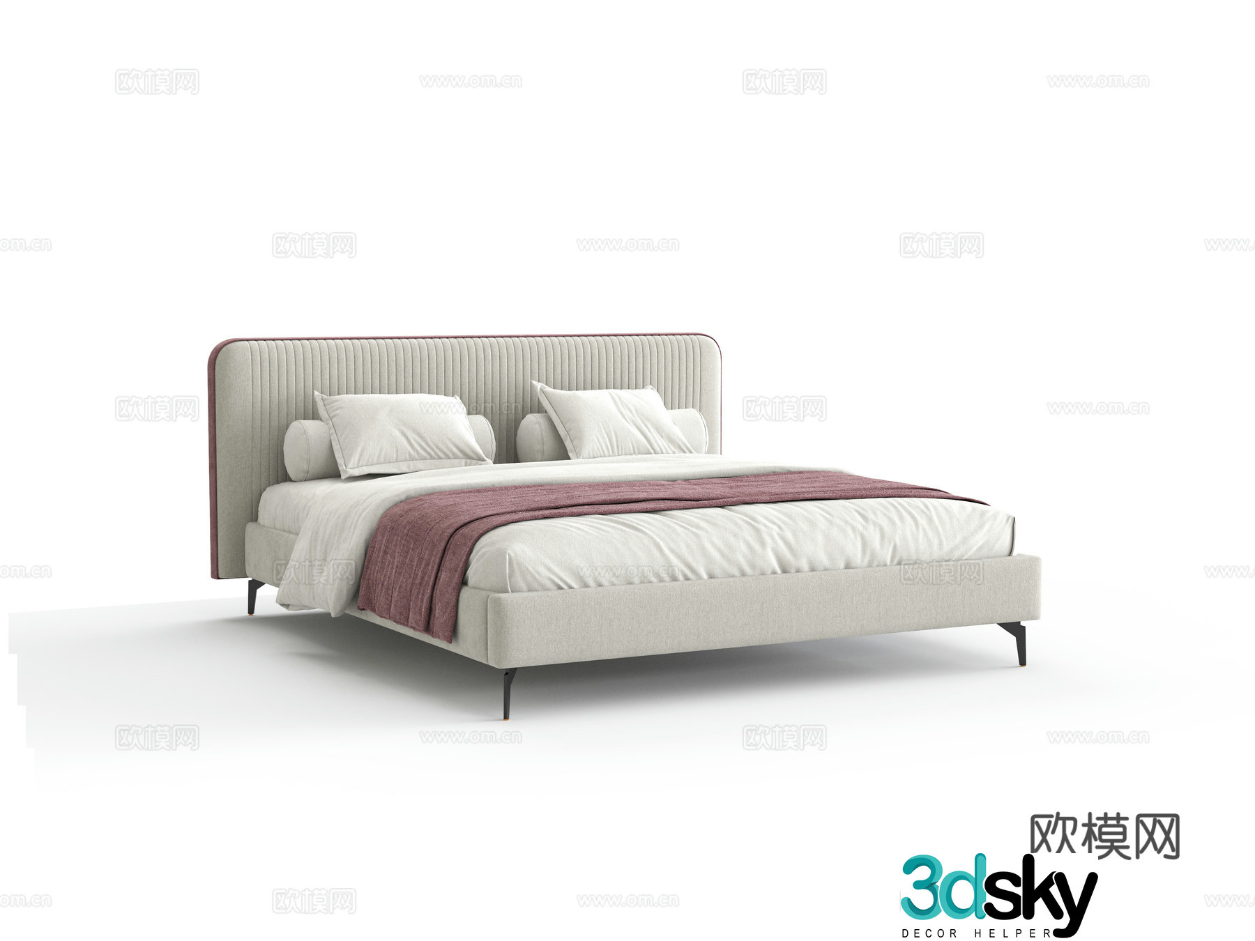 Double bed 3d model