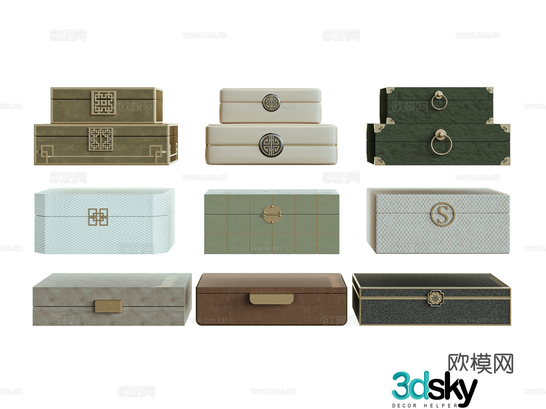 New Chinese jewelry box 3D model