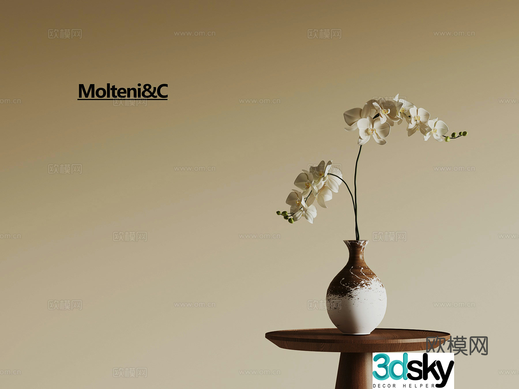 Medium style vase 3d model