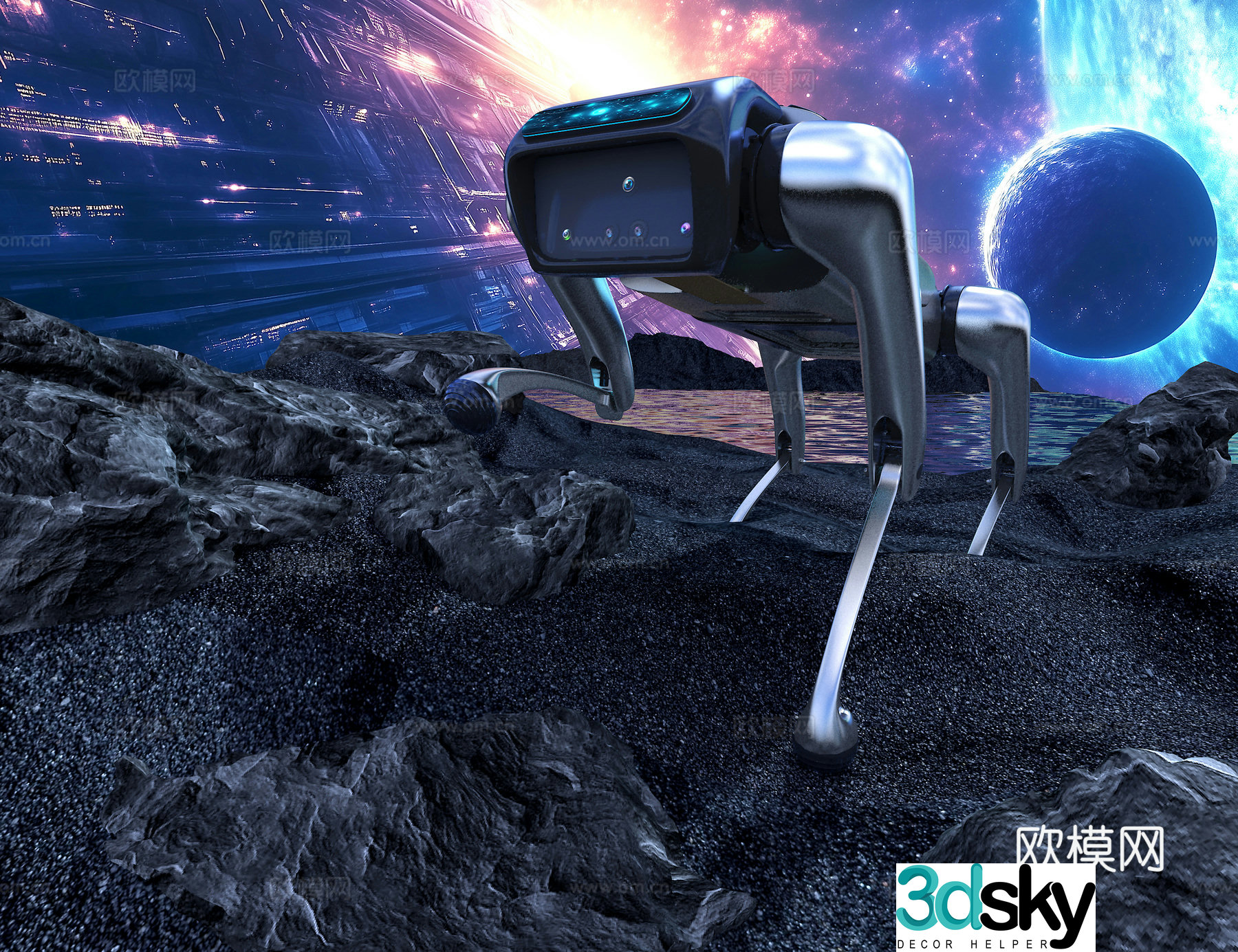 Intelligent robot dog 3d model