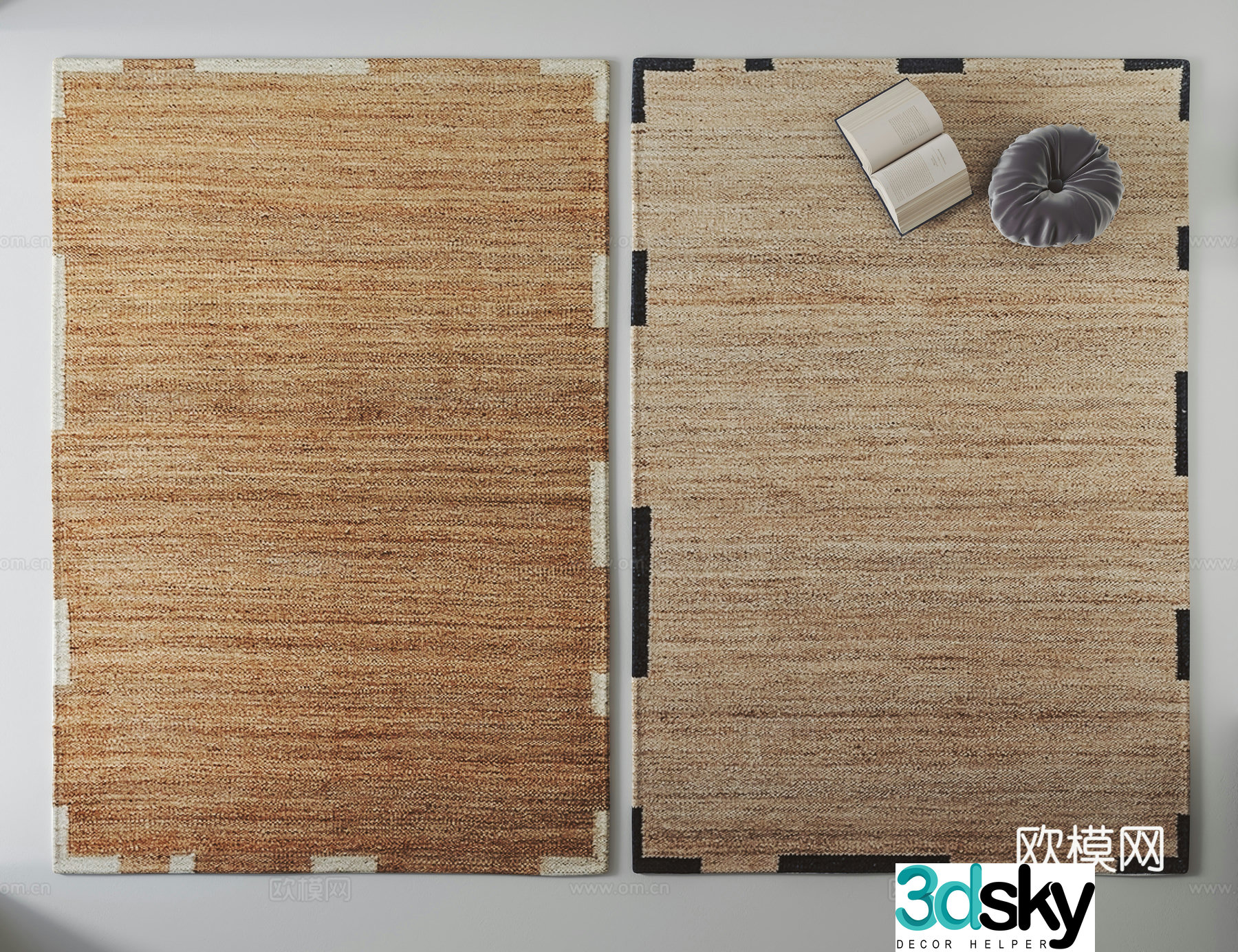 Middle style carpet Square carpet 3d model