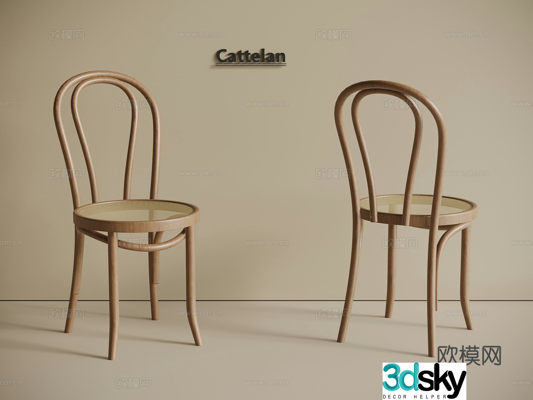 New Chinese style medieval dining chair wooden chair rattan chair book chair 3d model