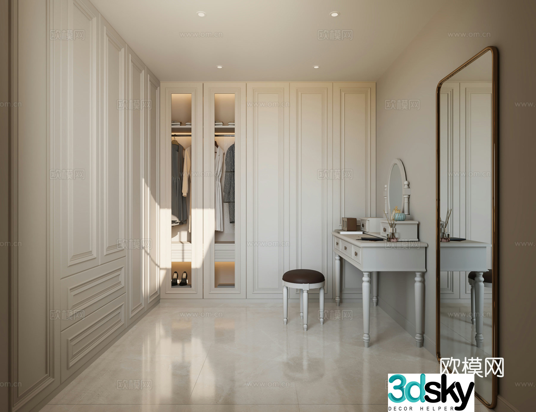 French home cloakroom American home cloakroom European home cloakroom 3D model