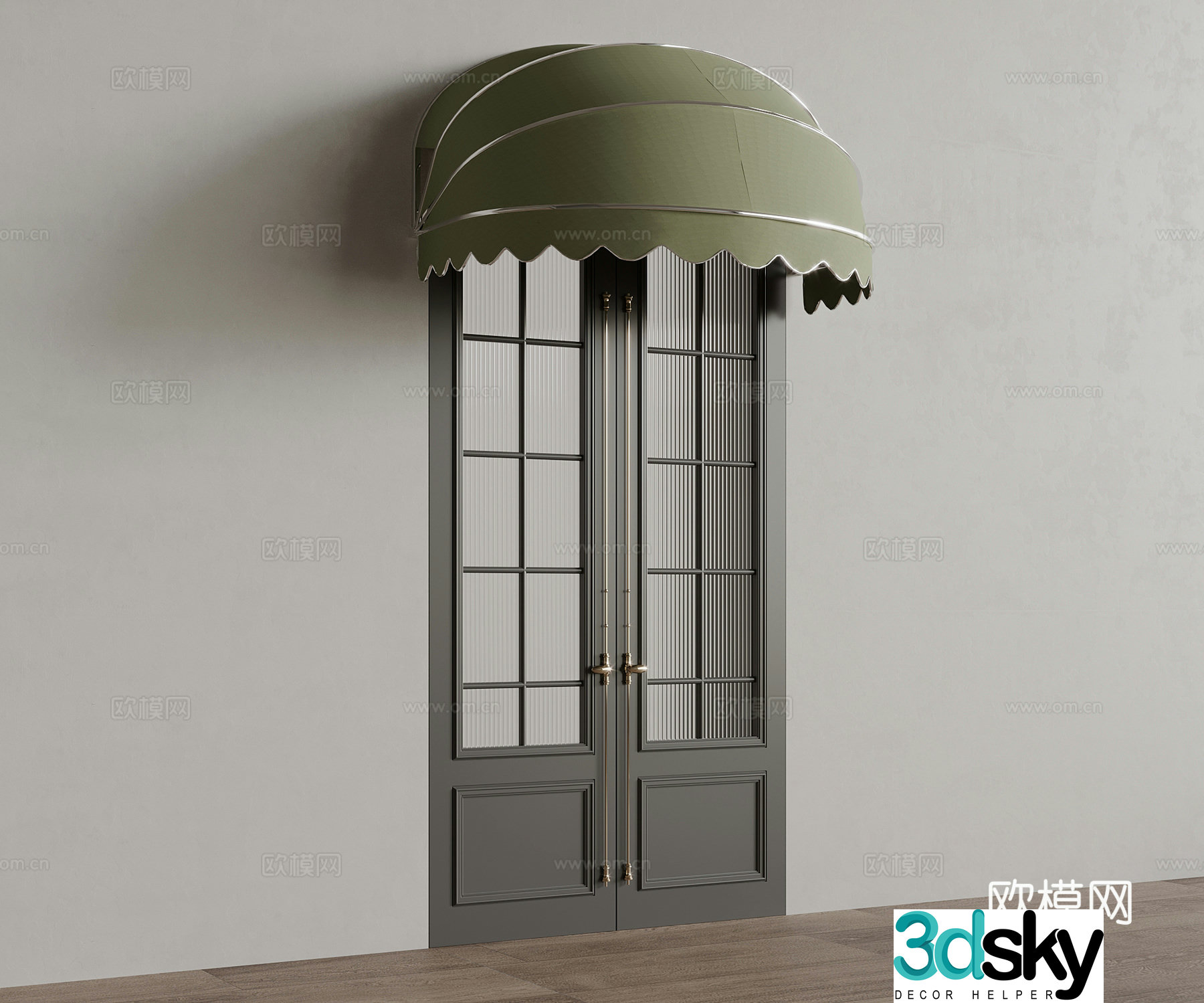 15 pairs of doors French double doors Store door 3D model