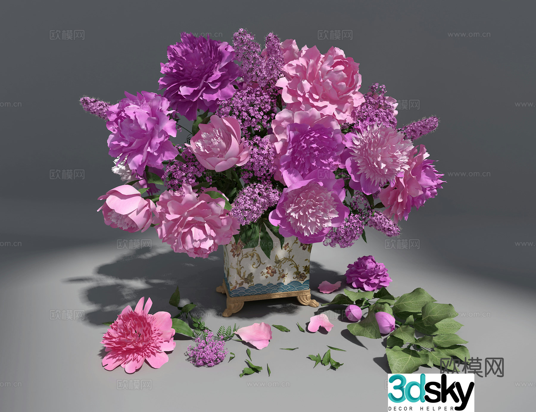 Peony 3d model