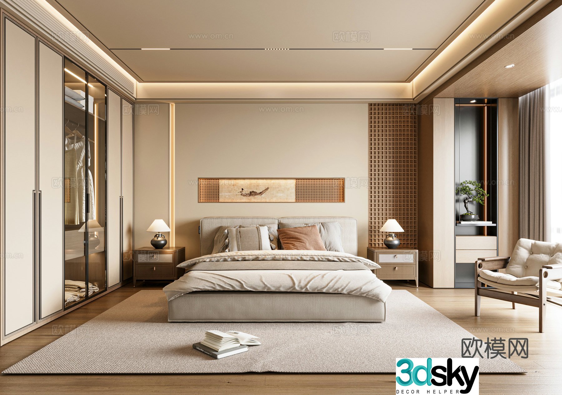 Song style home bedroom 3d model