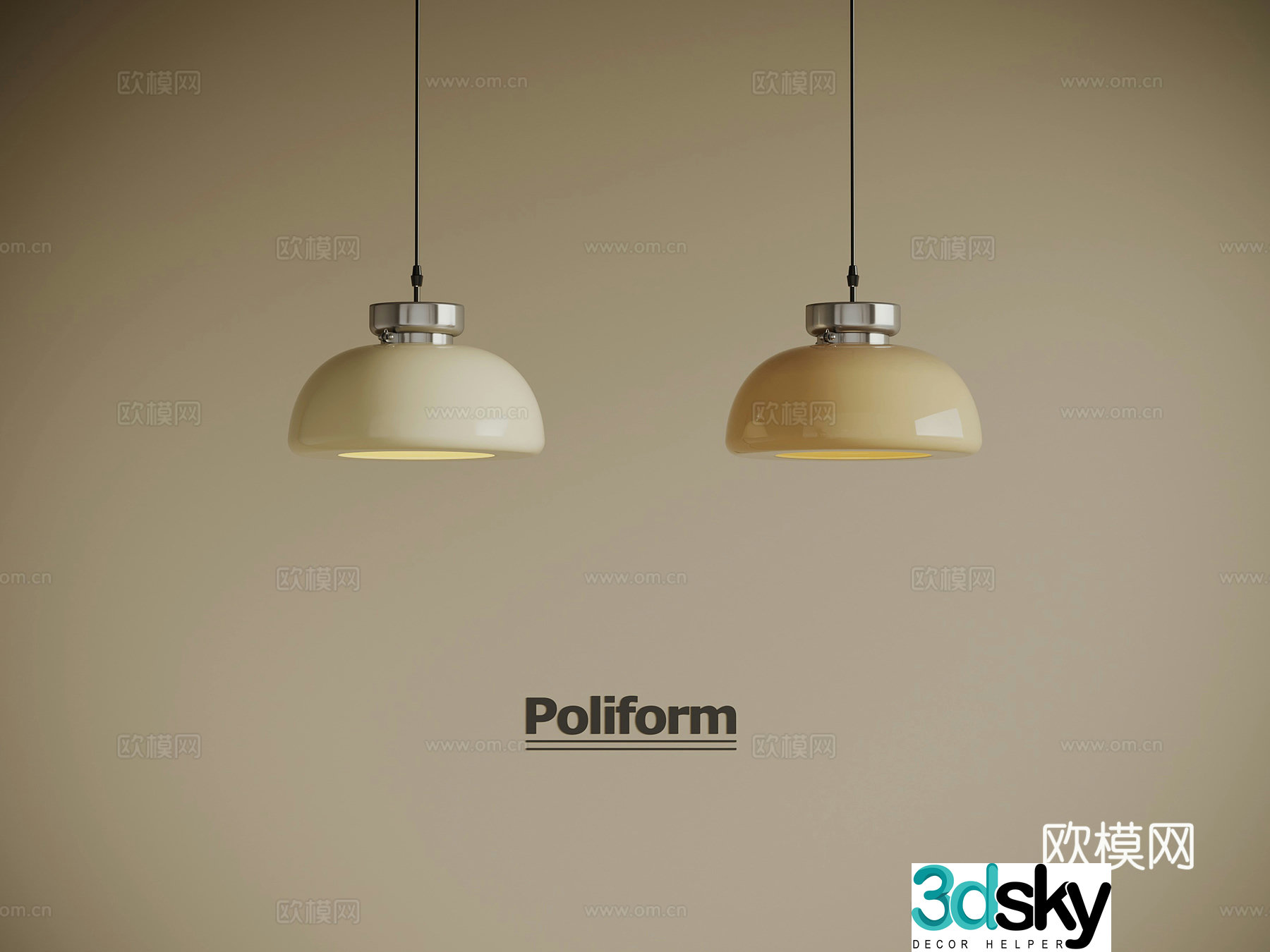 Modern cream style small chandelier bedside chandelier 3d model