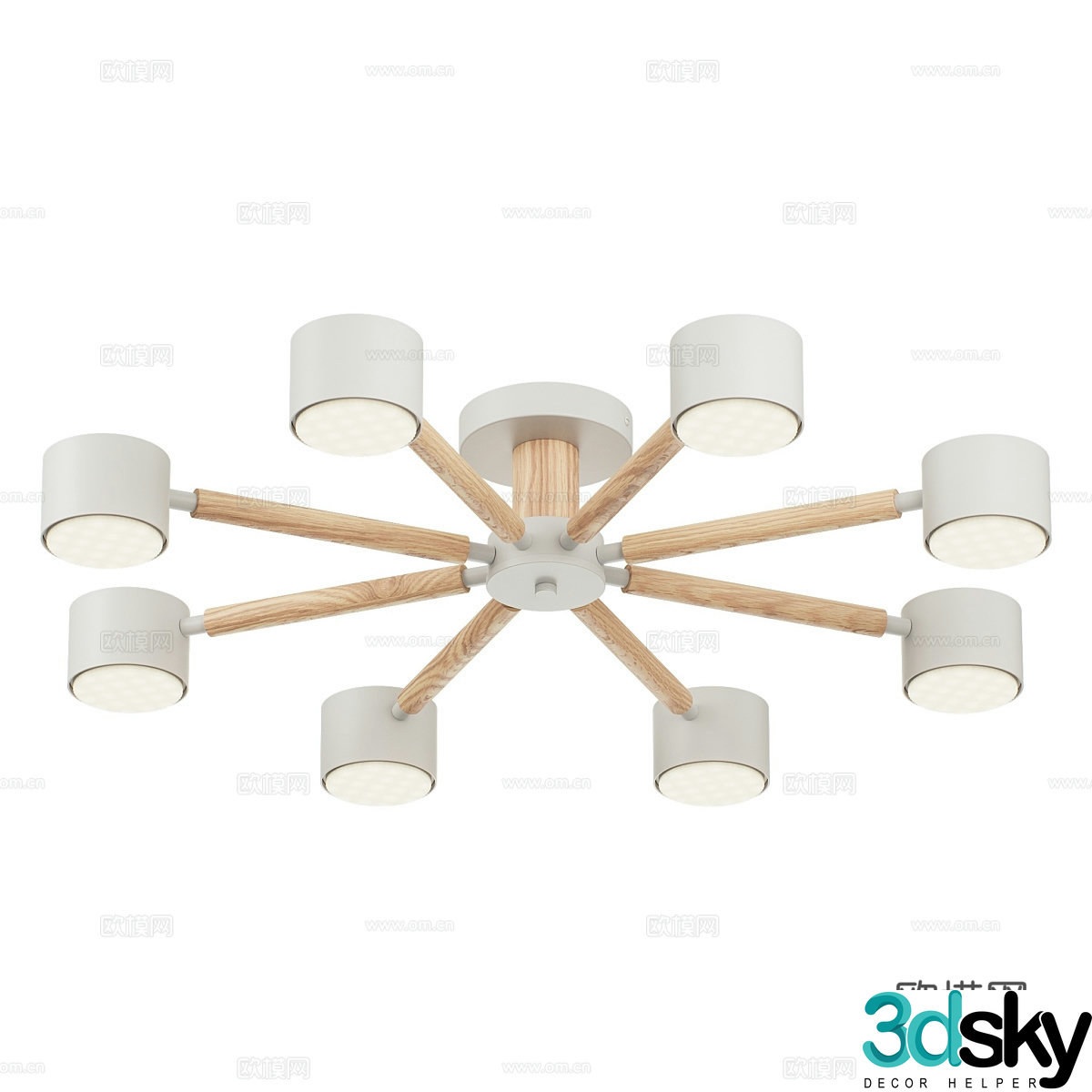 Nordic simple chandelier chandelier simple chandelier restaurant chandelier 3d model