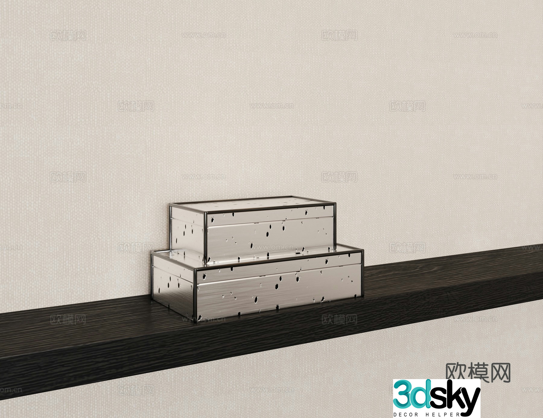 Box Metal Box Storage Box Jewelry Box Broken Metal Metal Material 3D Model