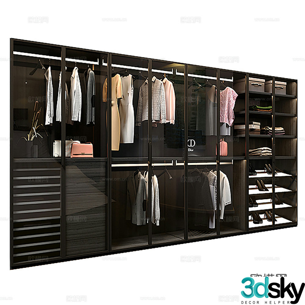 Cabinet Wardrobe Finished Cabinet 3D Model