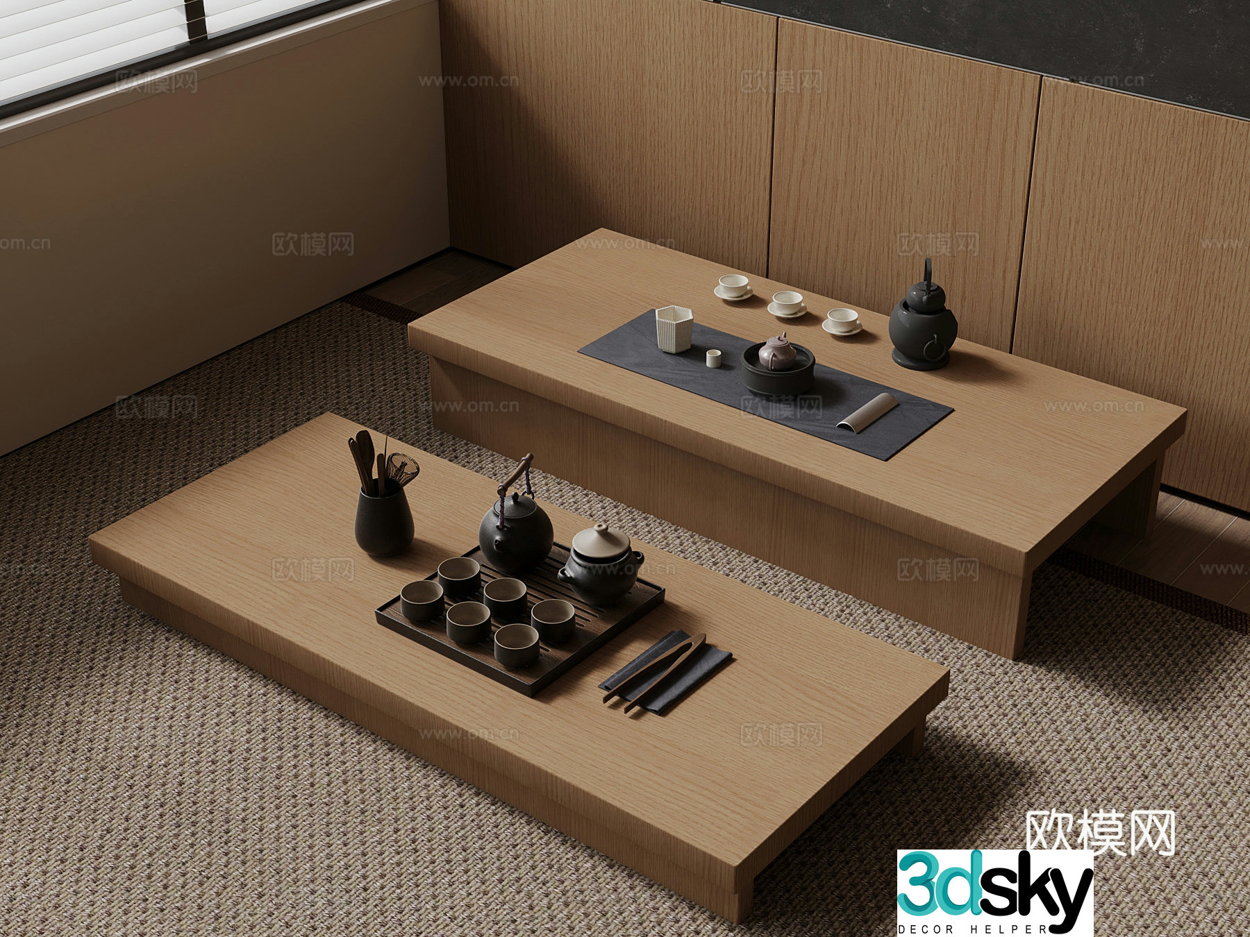 26 new Chinese tea set teapot tea cup 3d model