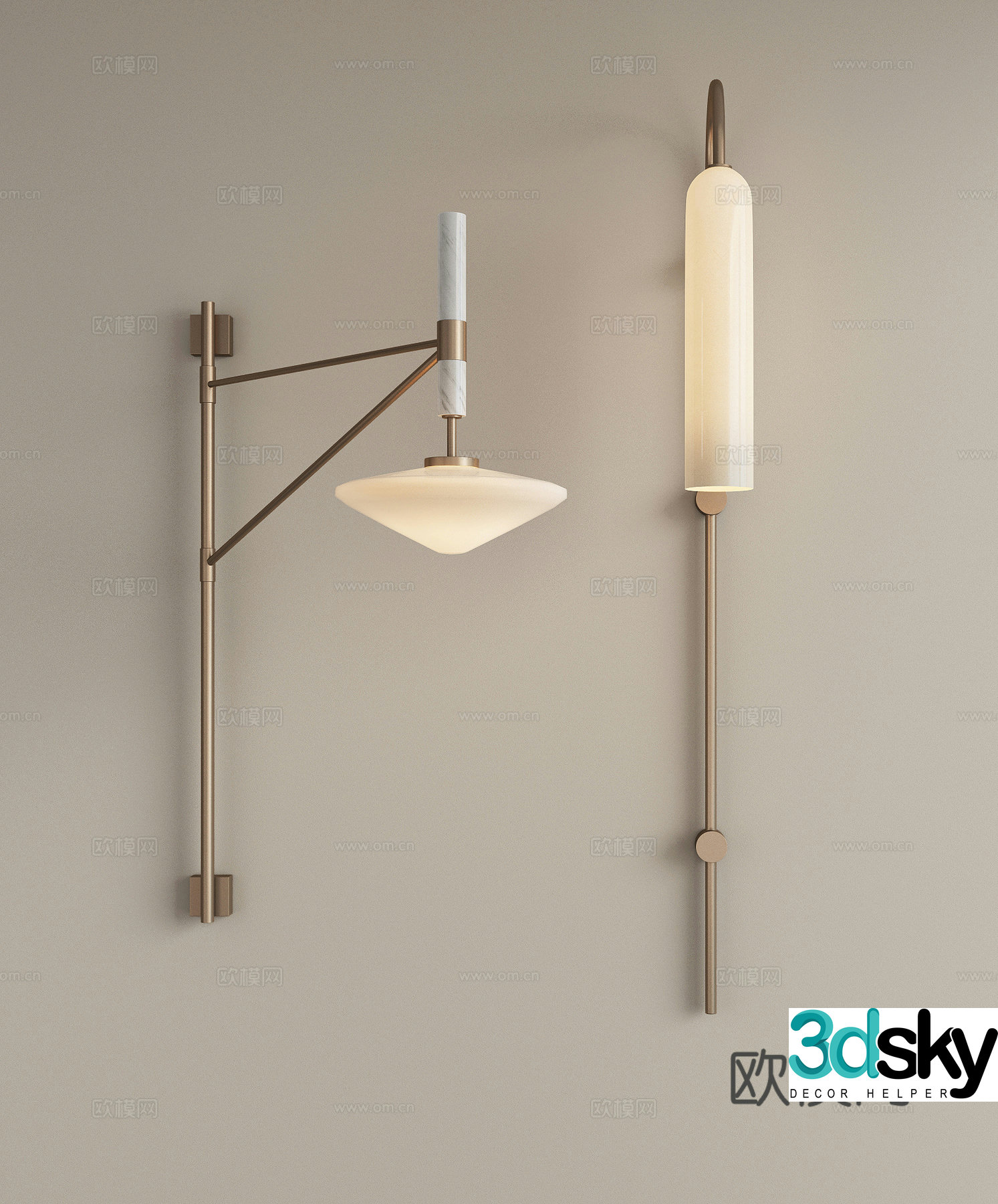 Modern metal wall lamp Bedside wall lamp Large wall lamp Living room wall lamp Study room wall lamp 3D model