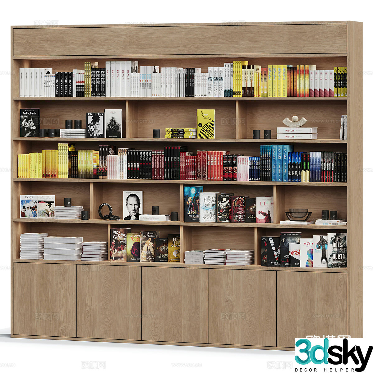Modern Italian log bookcase 3d model