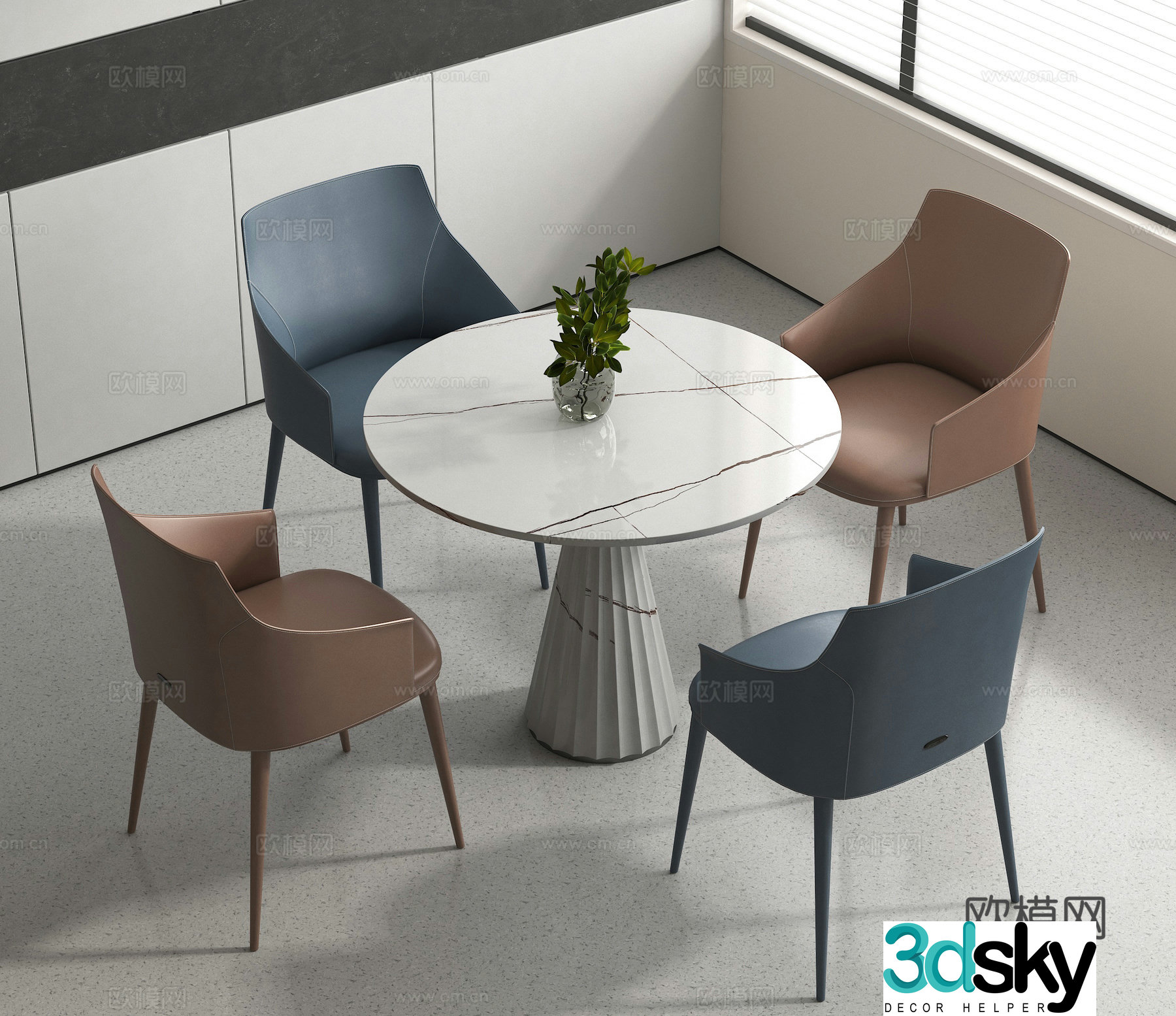 Leisure table and chairs restaurant table and chairs coffee table and chairs negotiation table and chairs 3D model