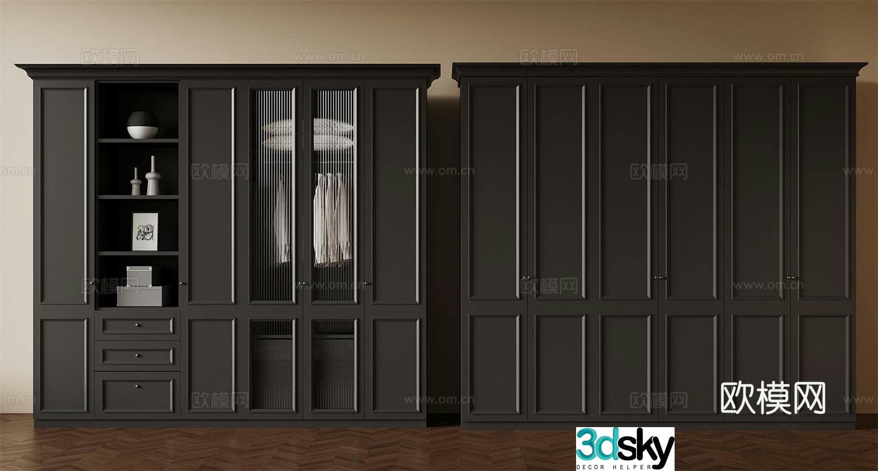 French wardrobe 3d model