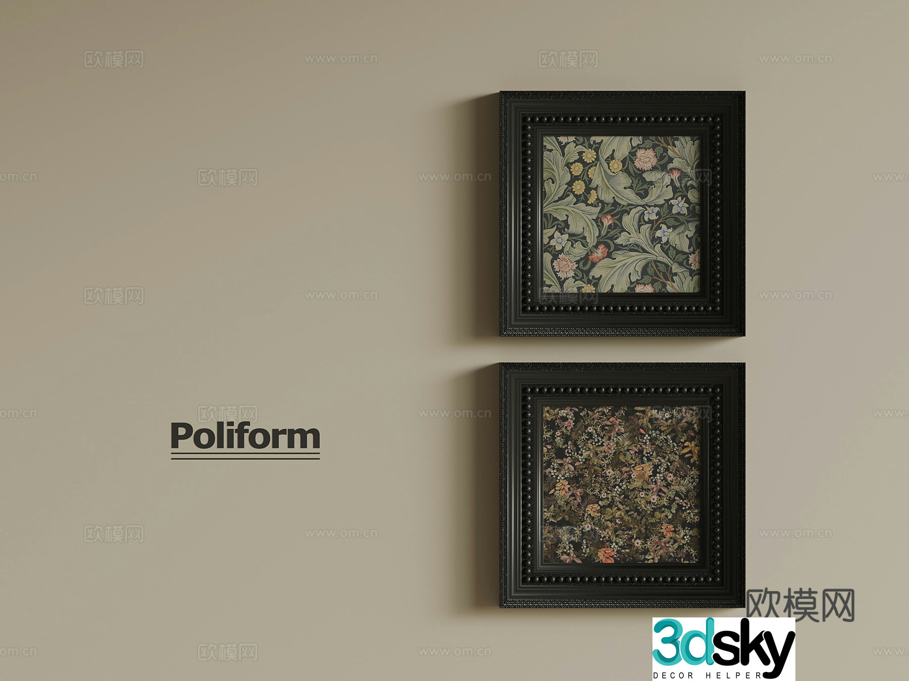 French decorative painting 3d model