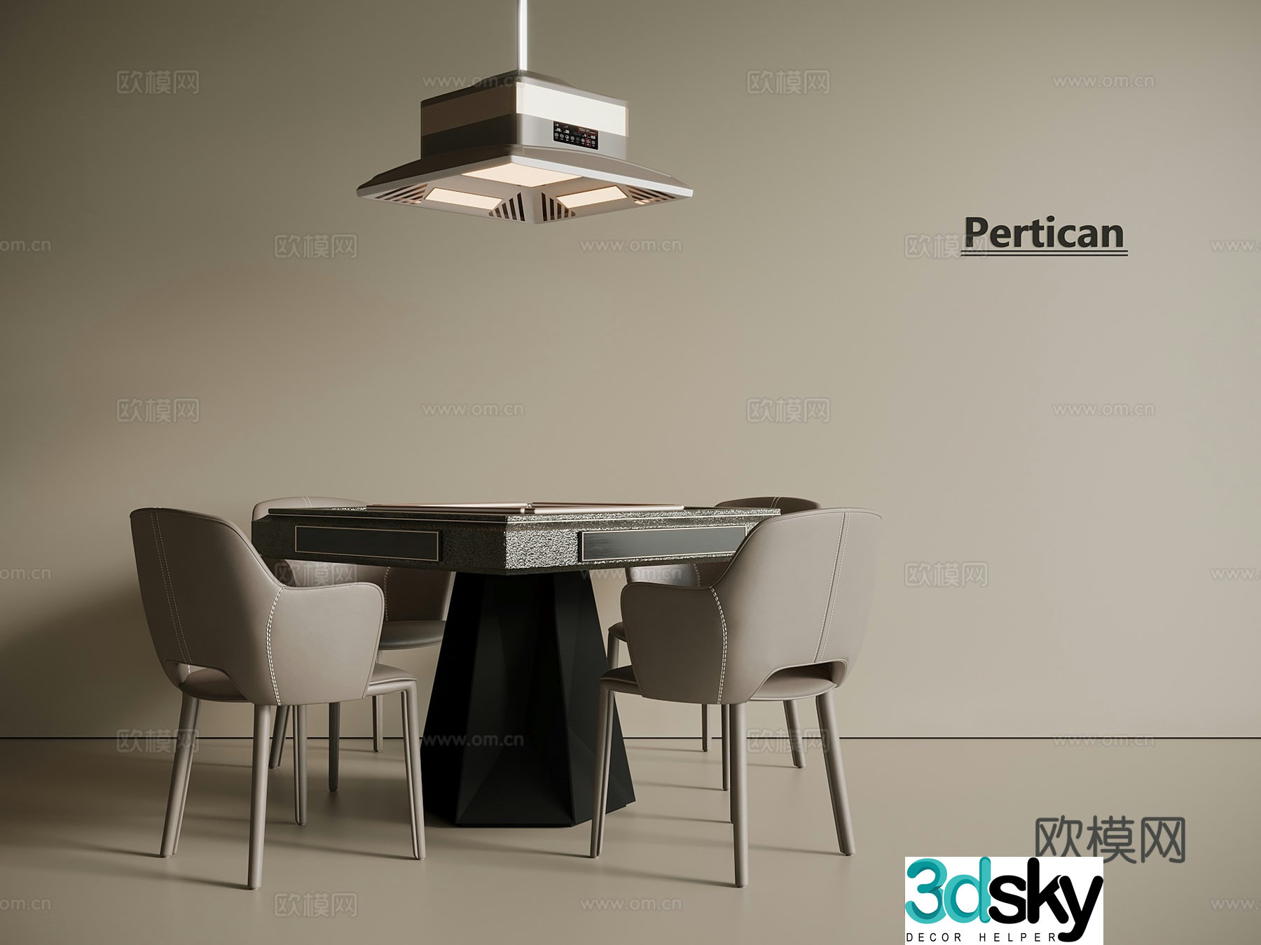 Mahjong table luxury mahjong table Italian mahjong table 3D model