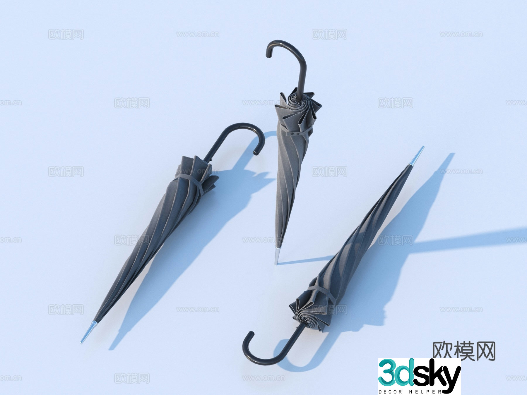 Umbrella Flower Umbrella Rain gear Daily necessities 3D model