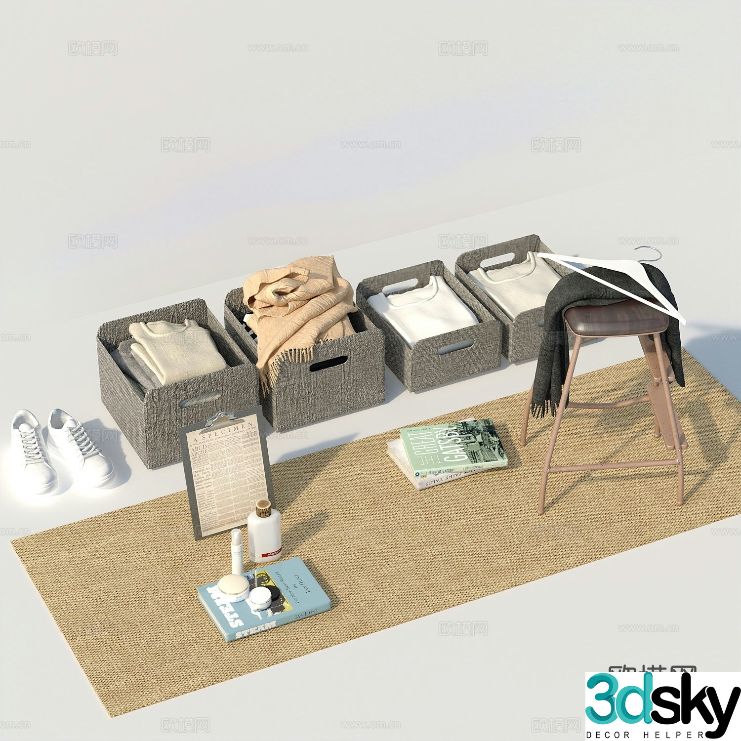 Clothes storage clothes 3d model