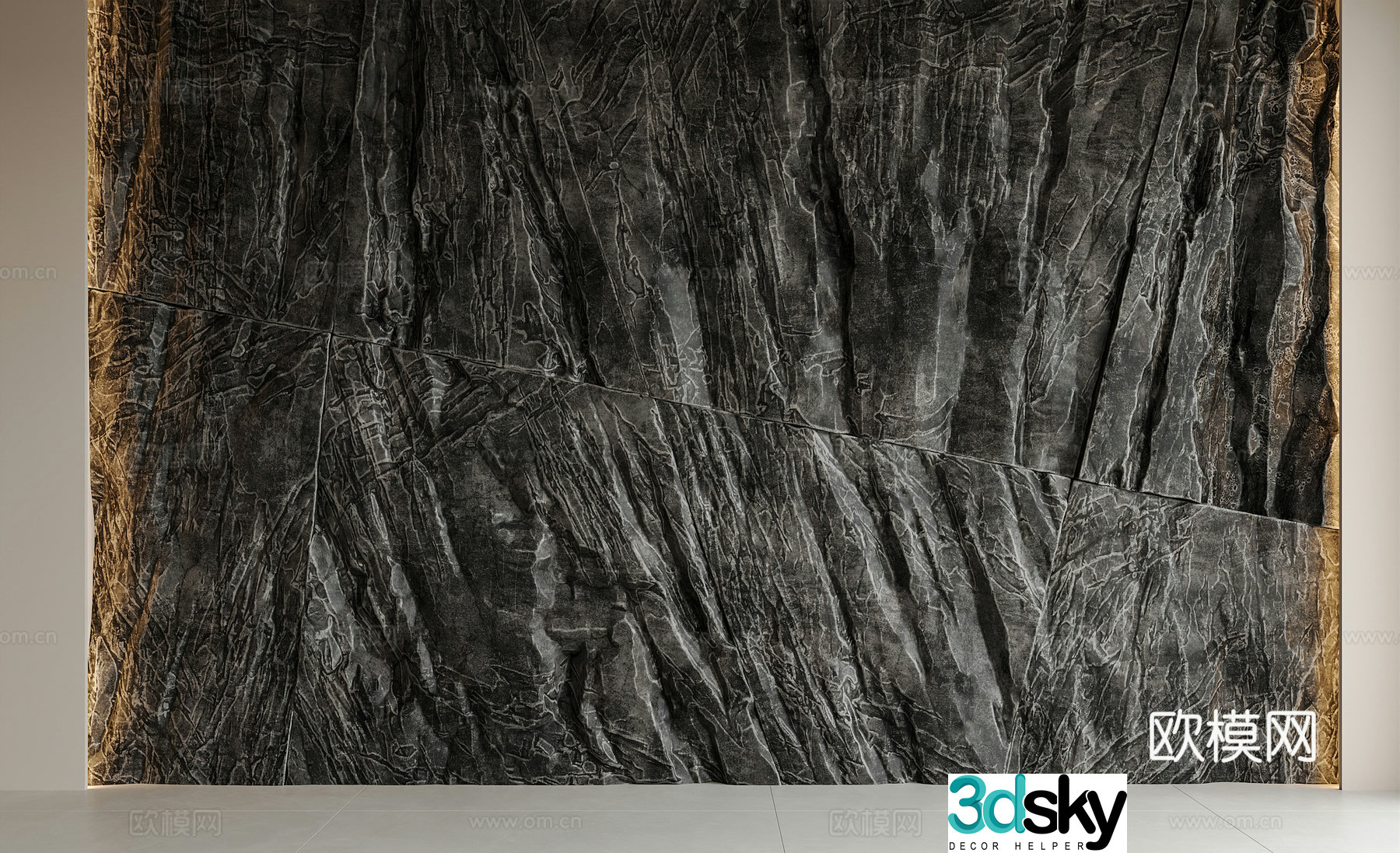 Modern wool stone background wall wool stone stone wall rock wall molten rock cultural stone 3d model