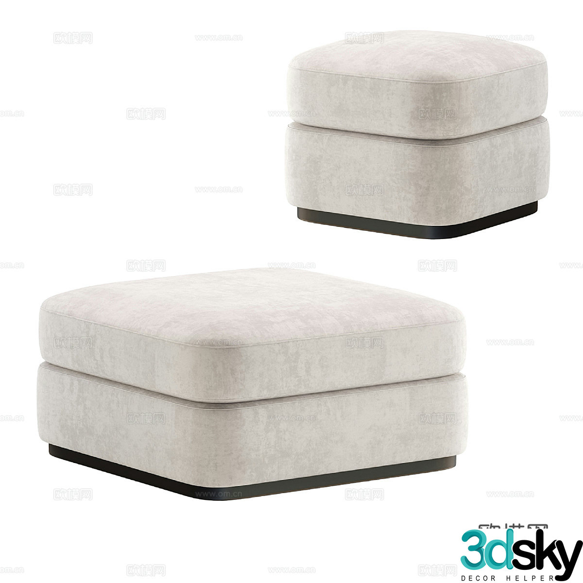 Modern simple stool simple stool sofa stool single stool 3D model
