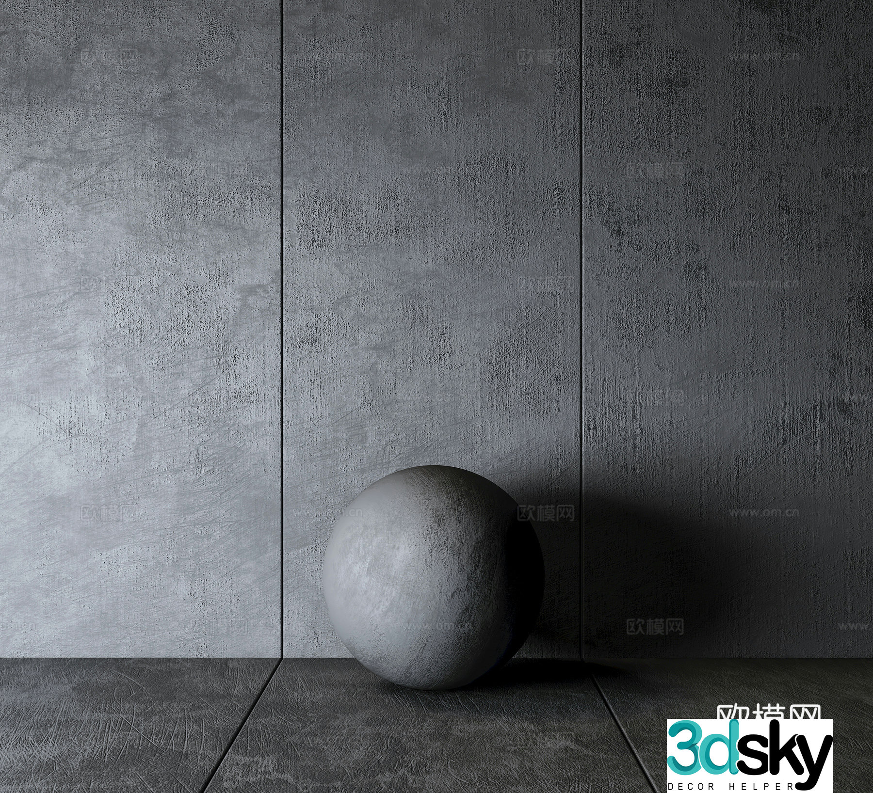 Art paint Microcement Real stone paint Latex paint 3d model