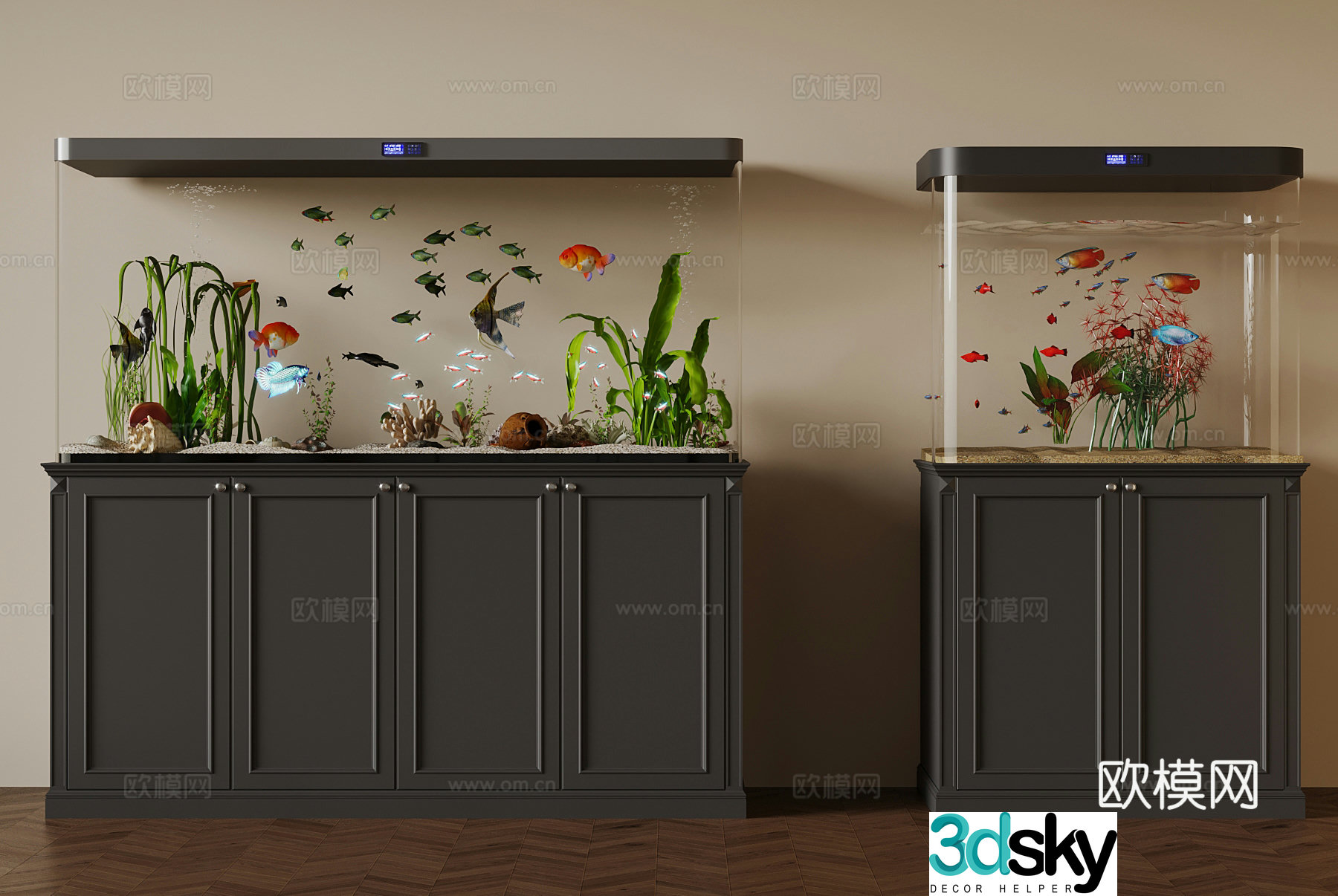 French fish tank 3d model