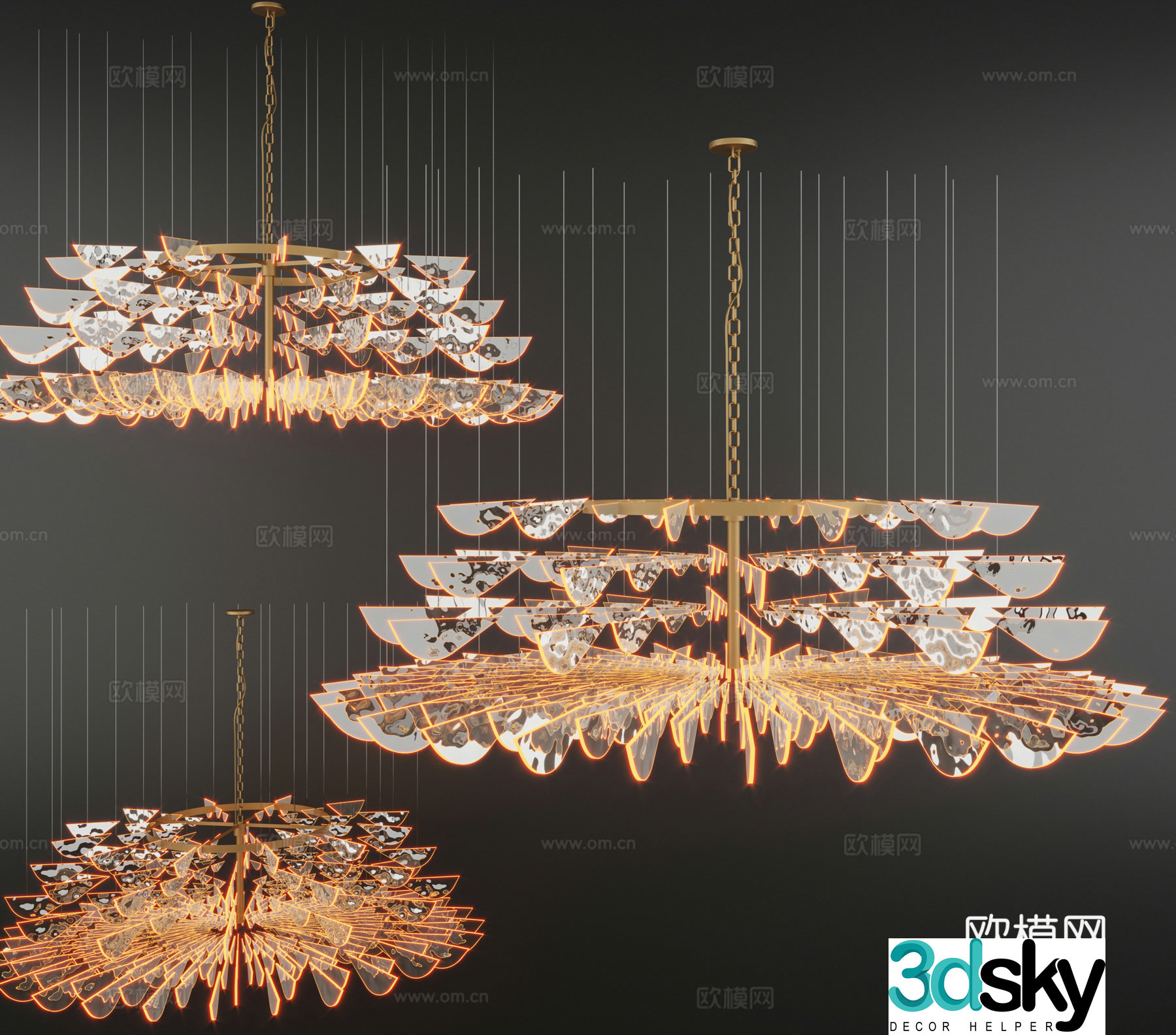 Butterfly Crystal Lamp 3D Model