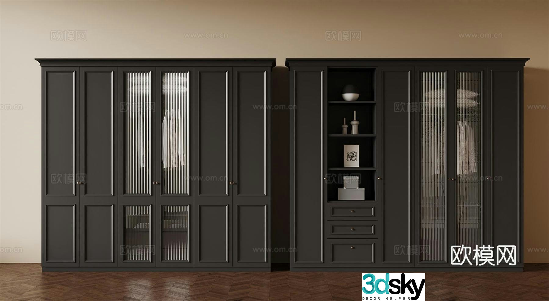 French wardrobe 3d model