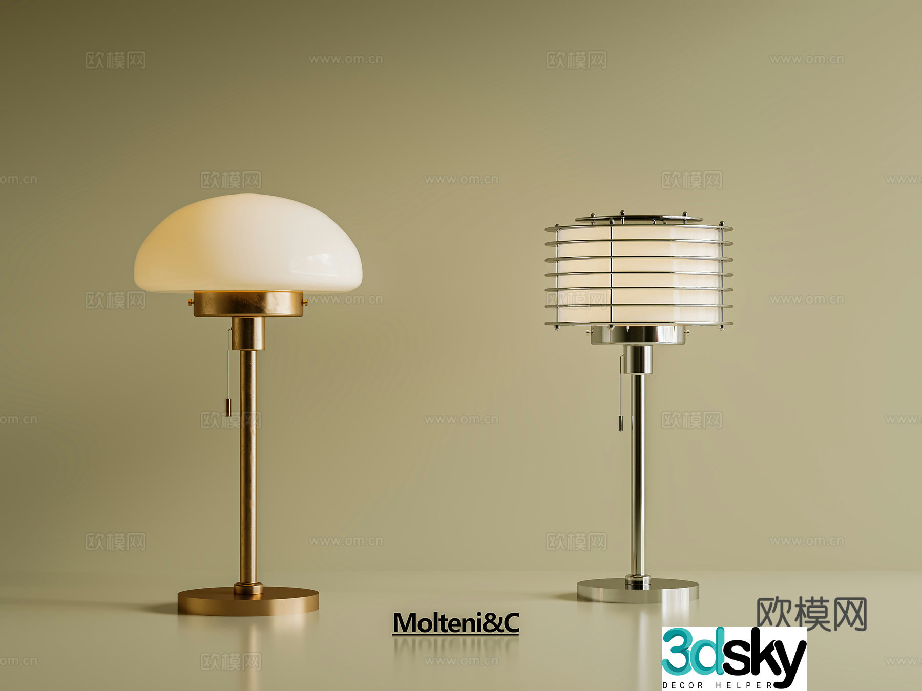 Modern medieval table lamp Modern minimalist table lamp Medium medieval table lamp Bauhaus table lamp Metal table lamp 3D model