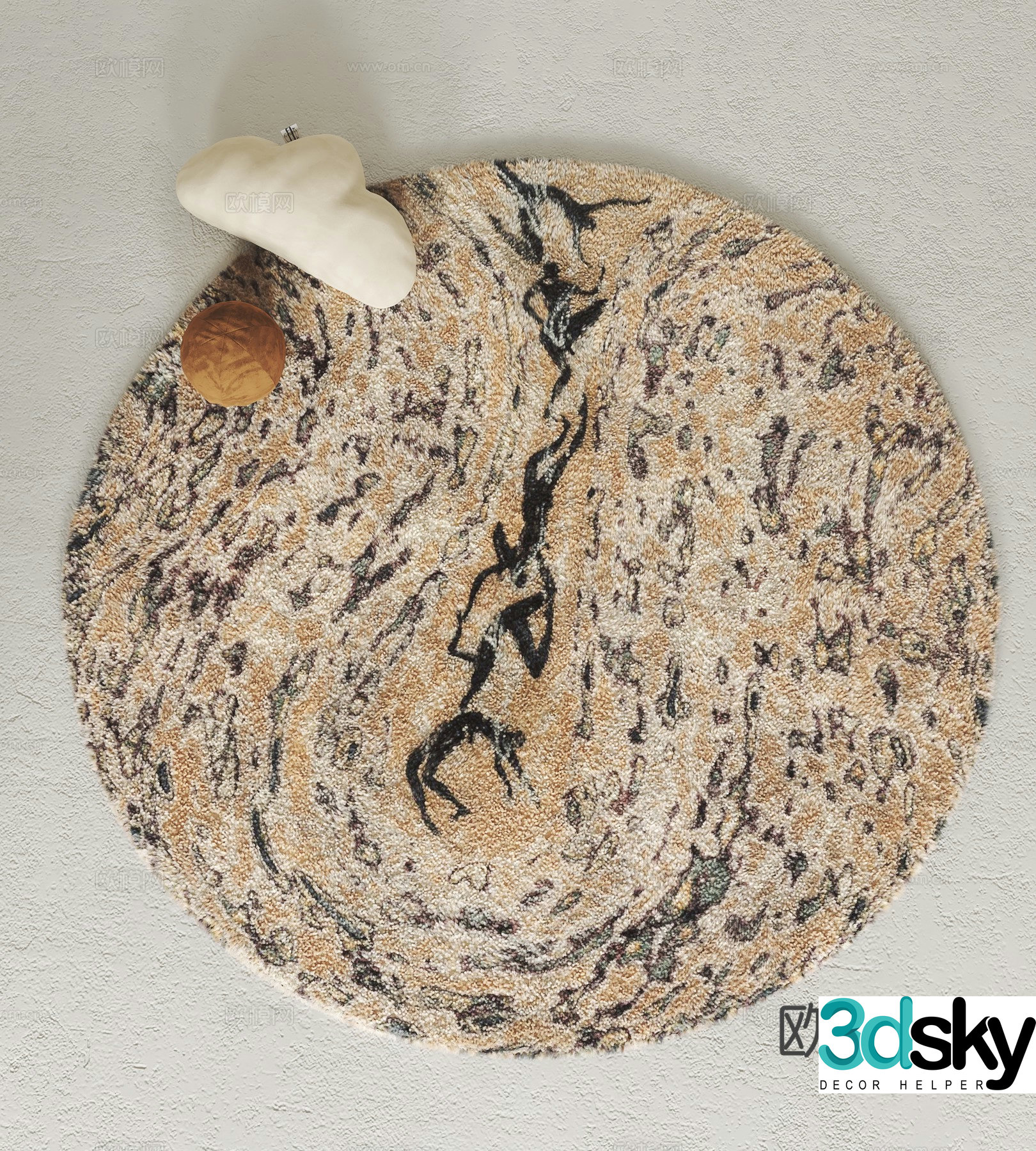 Modern carpet Plush carpet 3d model
