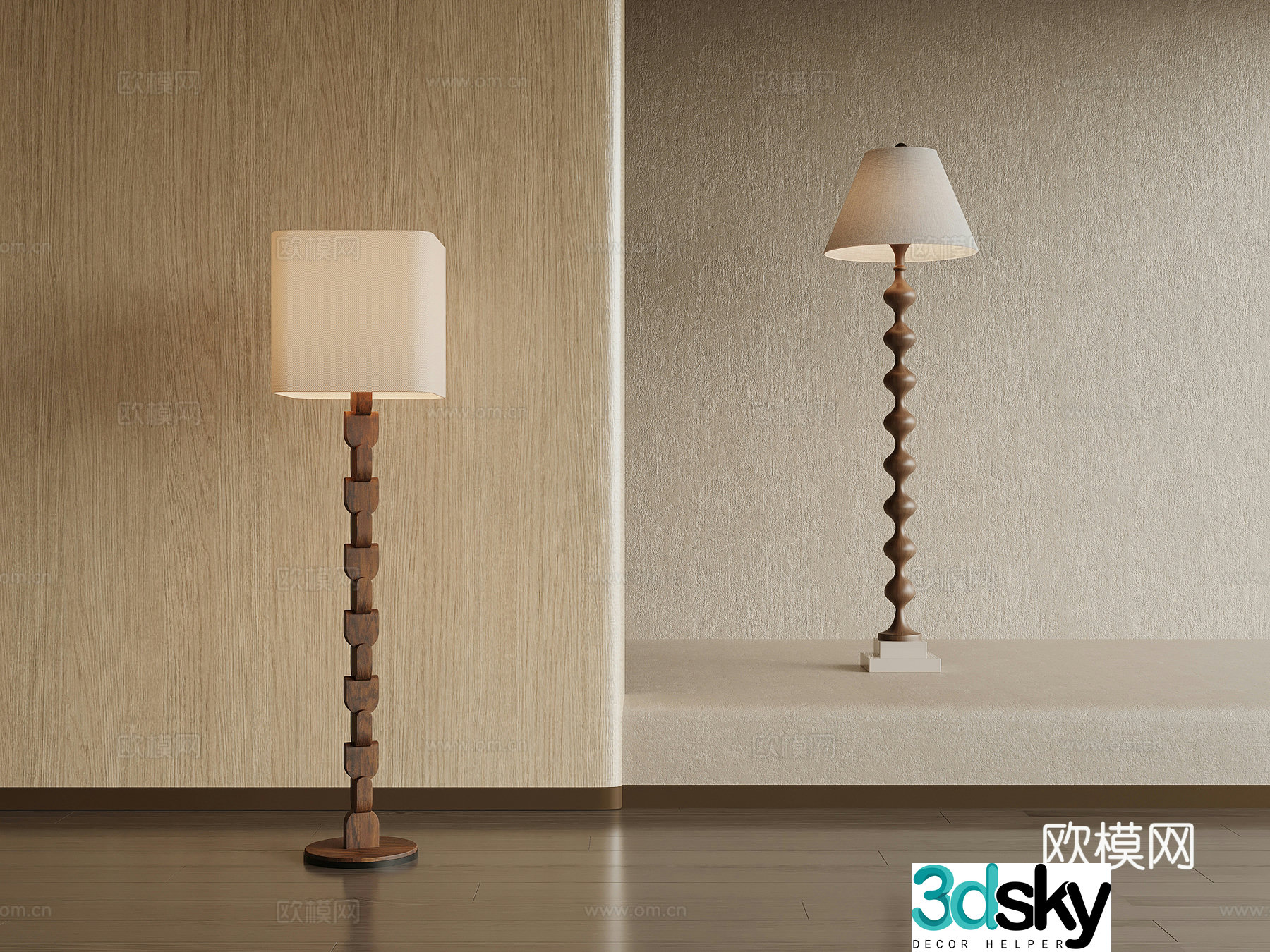 Floor lamp Middle style Floor lamp Art Floor lamp 3D model