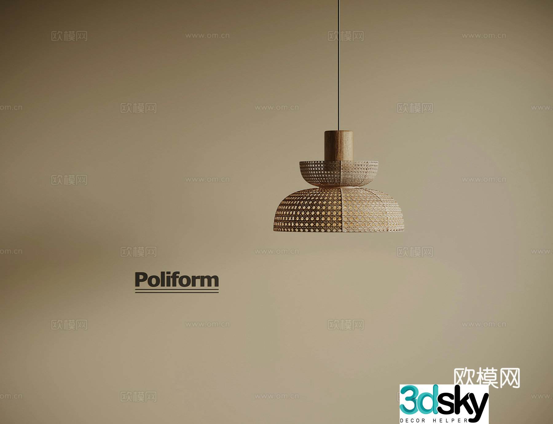 Wasabi wind chandelier 3d model