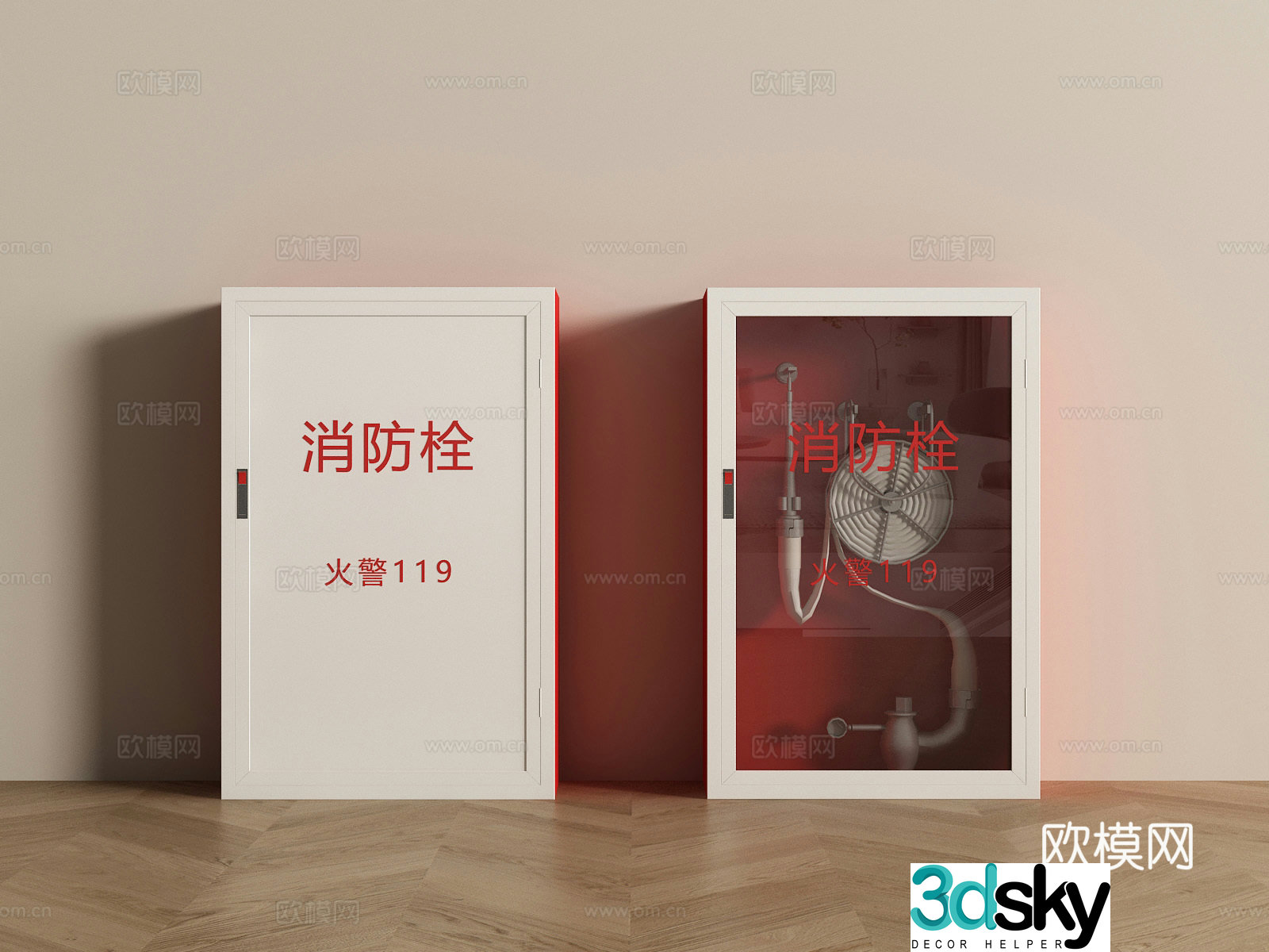 modern fire hydrant fire hydrant fire extinguisher 3d model