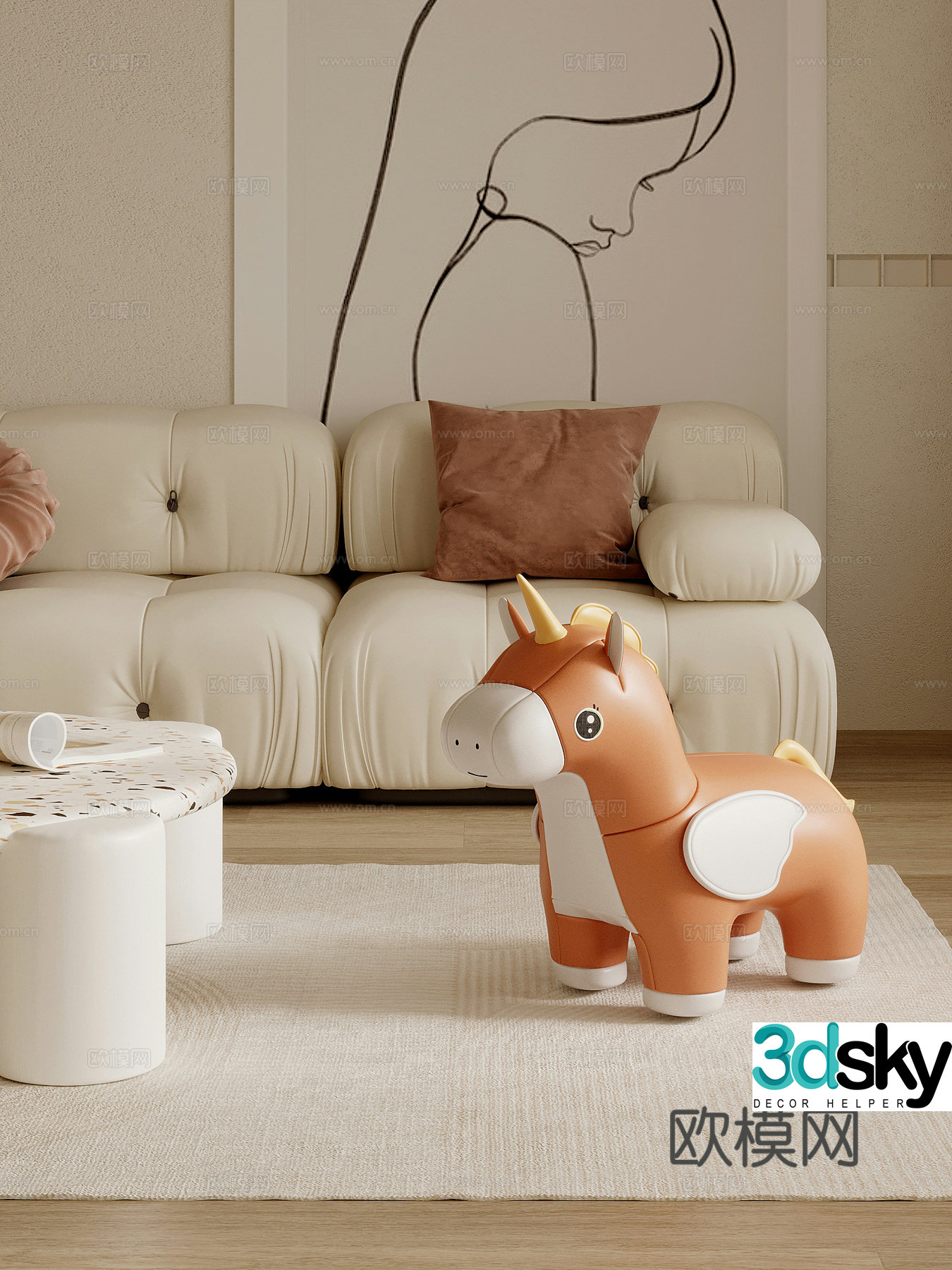 Children’s Chair Modern Children’s Chair Children’s Stool 3D Model