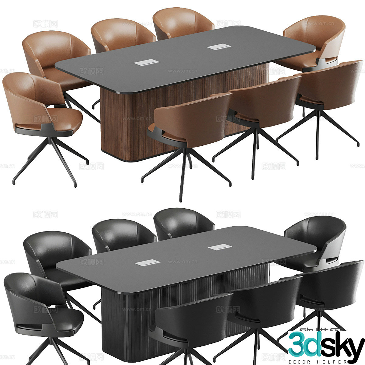 Table and chair combination 3D model