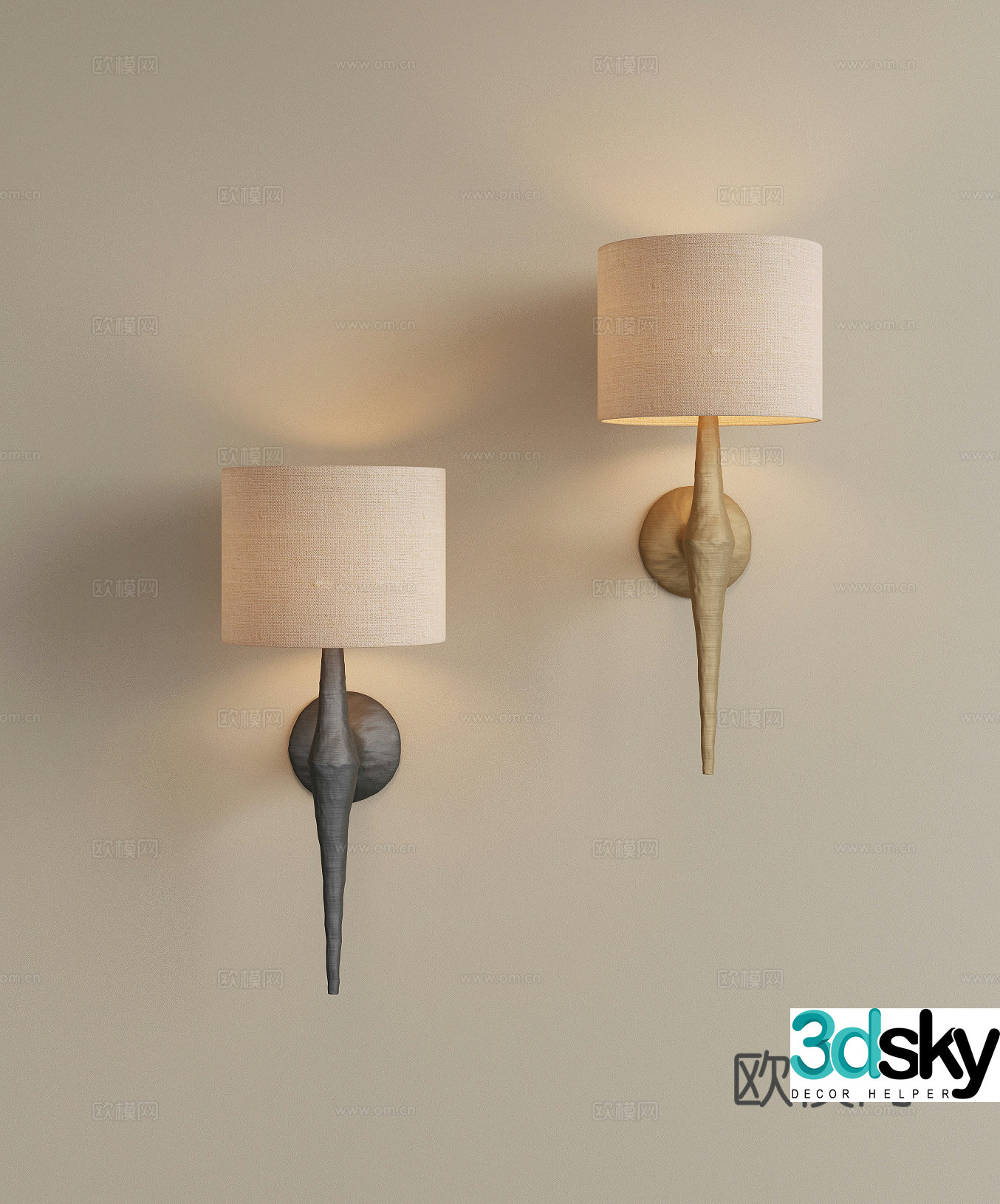 European style bedside wall lamp metal wall lamp front wall lamp living room wall lamp retro wall lamp 3d model