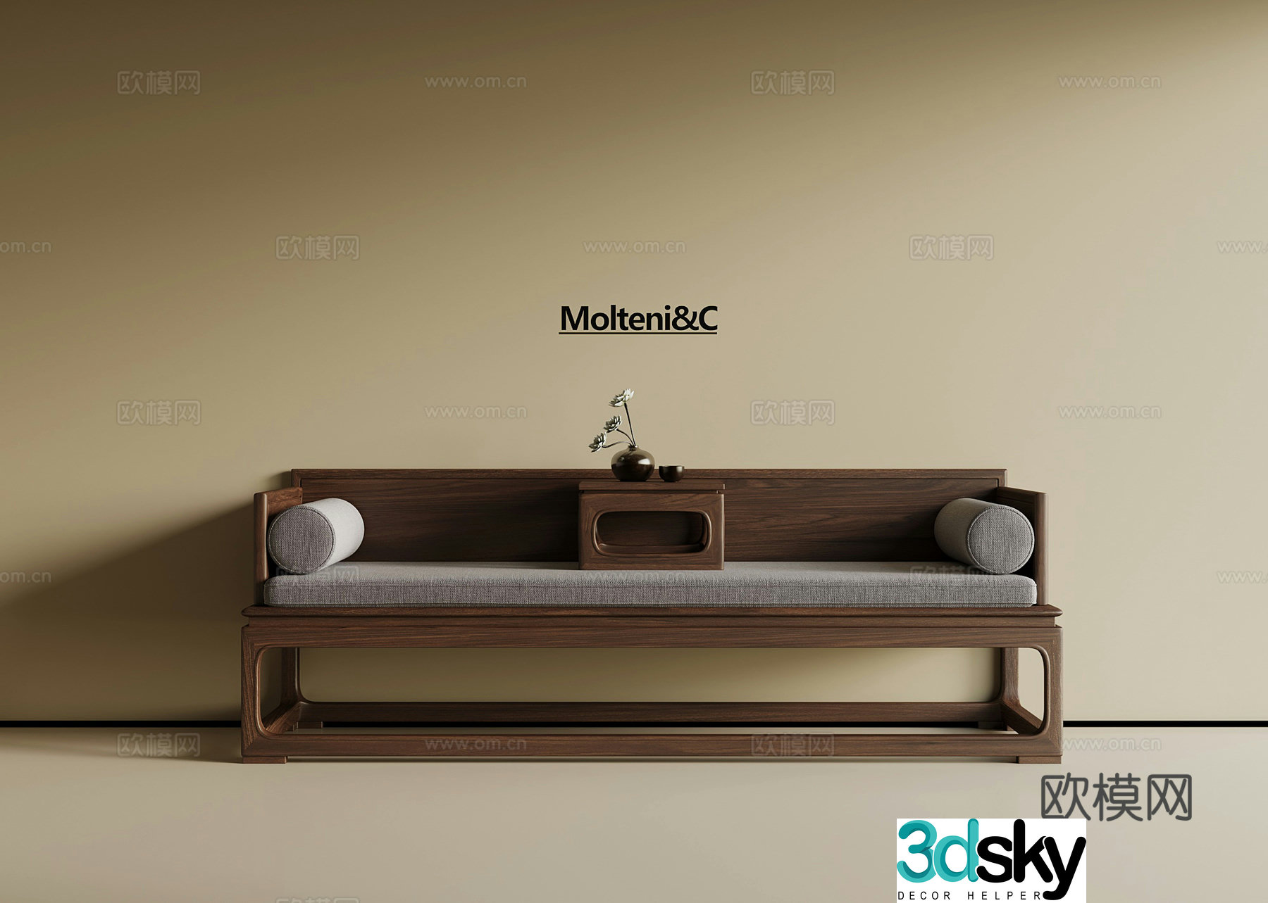 New Chinese Arhat Bed Arhat collapse 3D model
