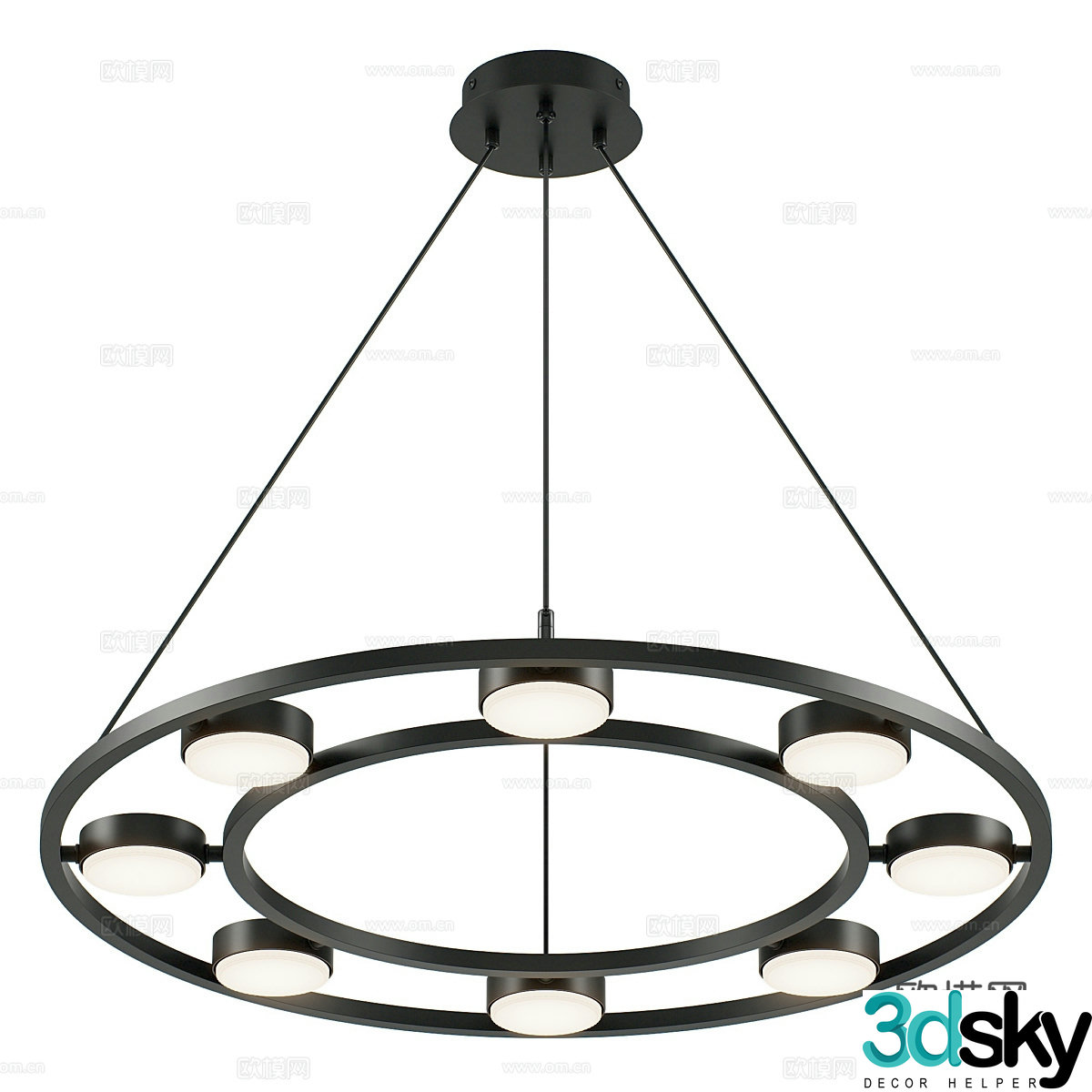 Modern simple chandelier chandelier simple chandelier restaurant chandelier lamp 3d model