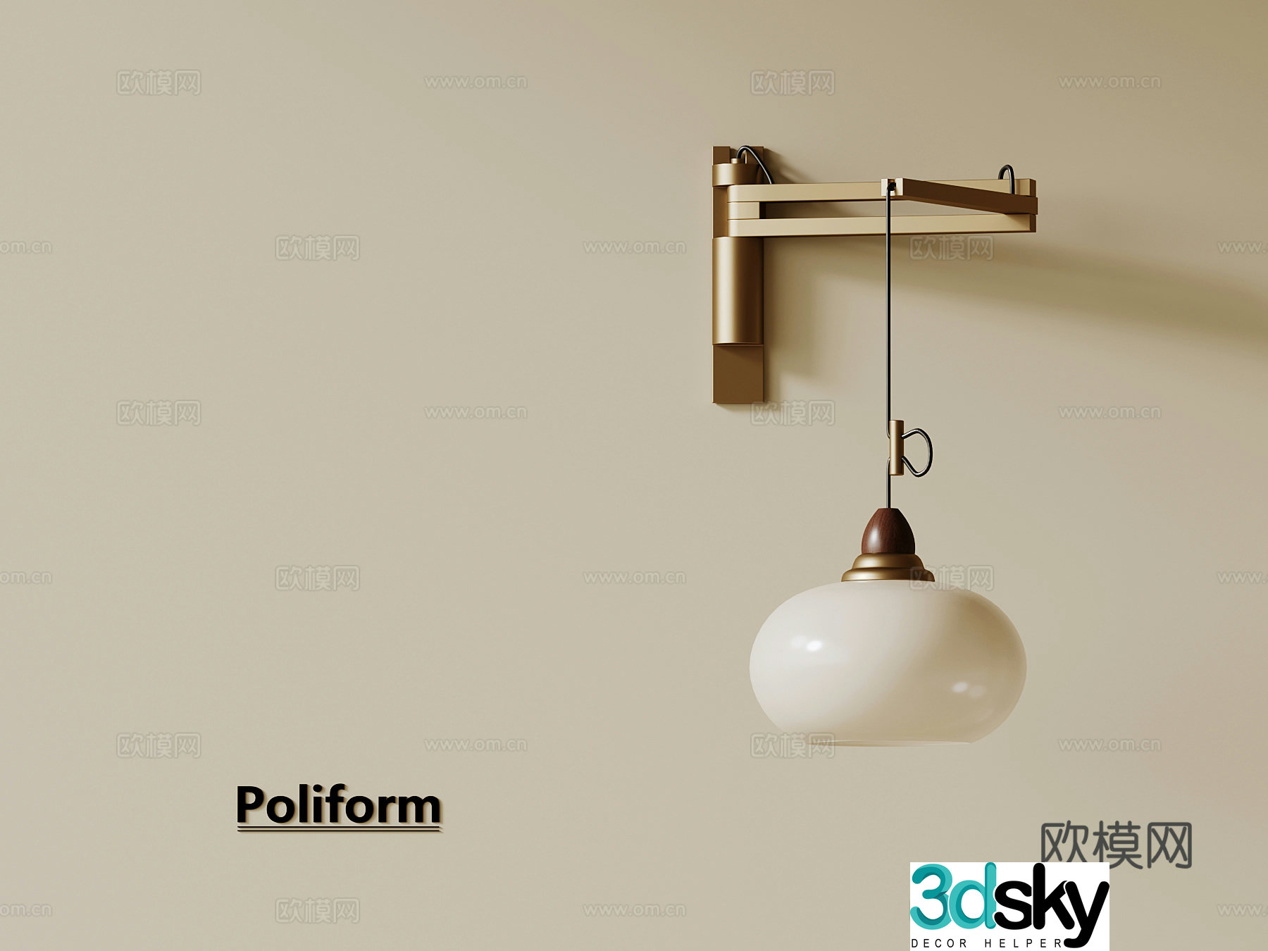French medieval style wall lamp bedside wall lamp French medieval style chandeliers 3D model