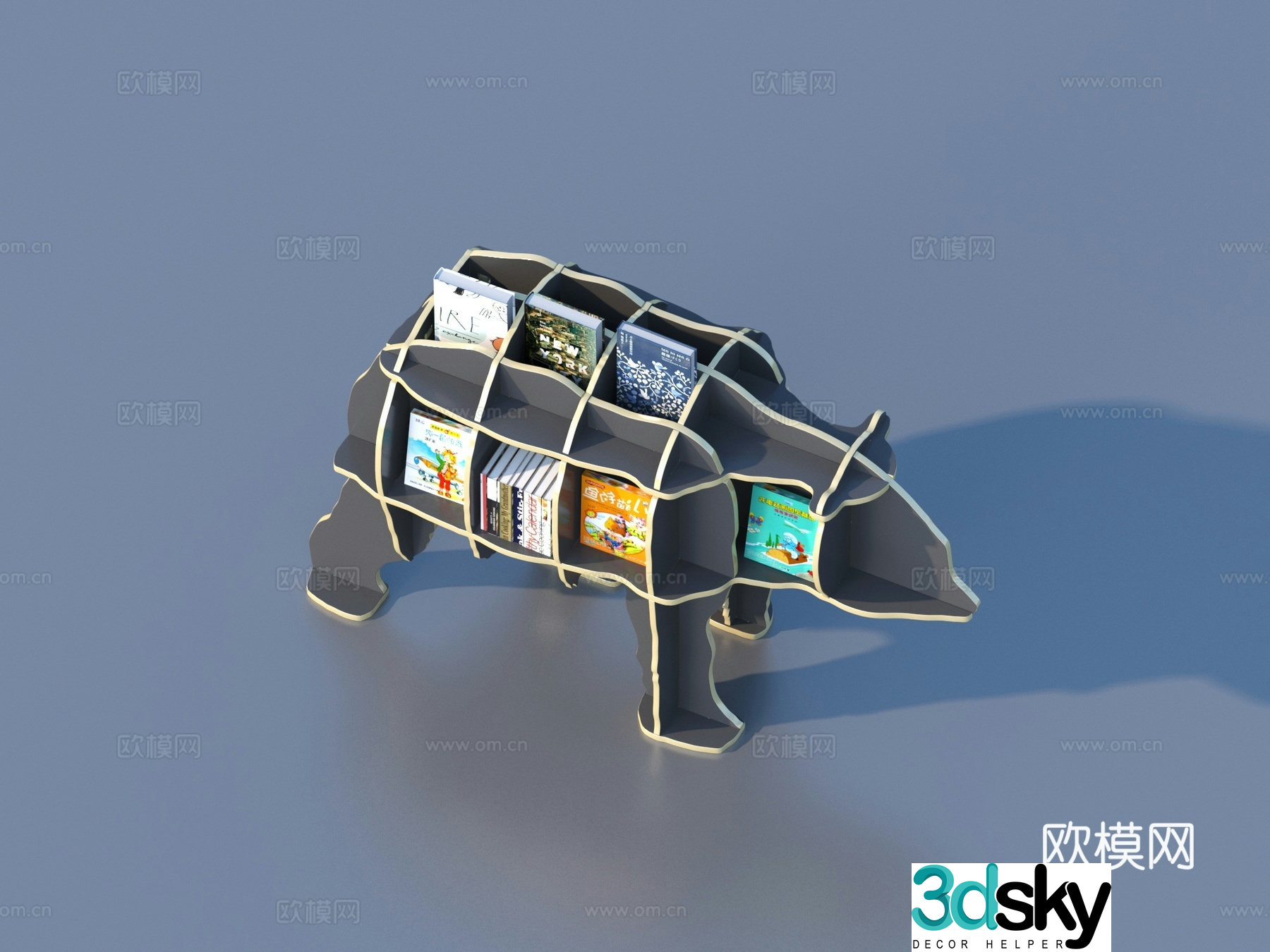 Bookcase Book Magazine Children’s Bookcase Furniture 3d Model