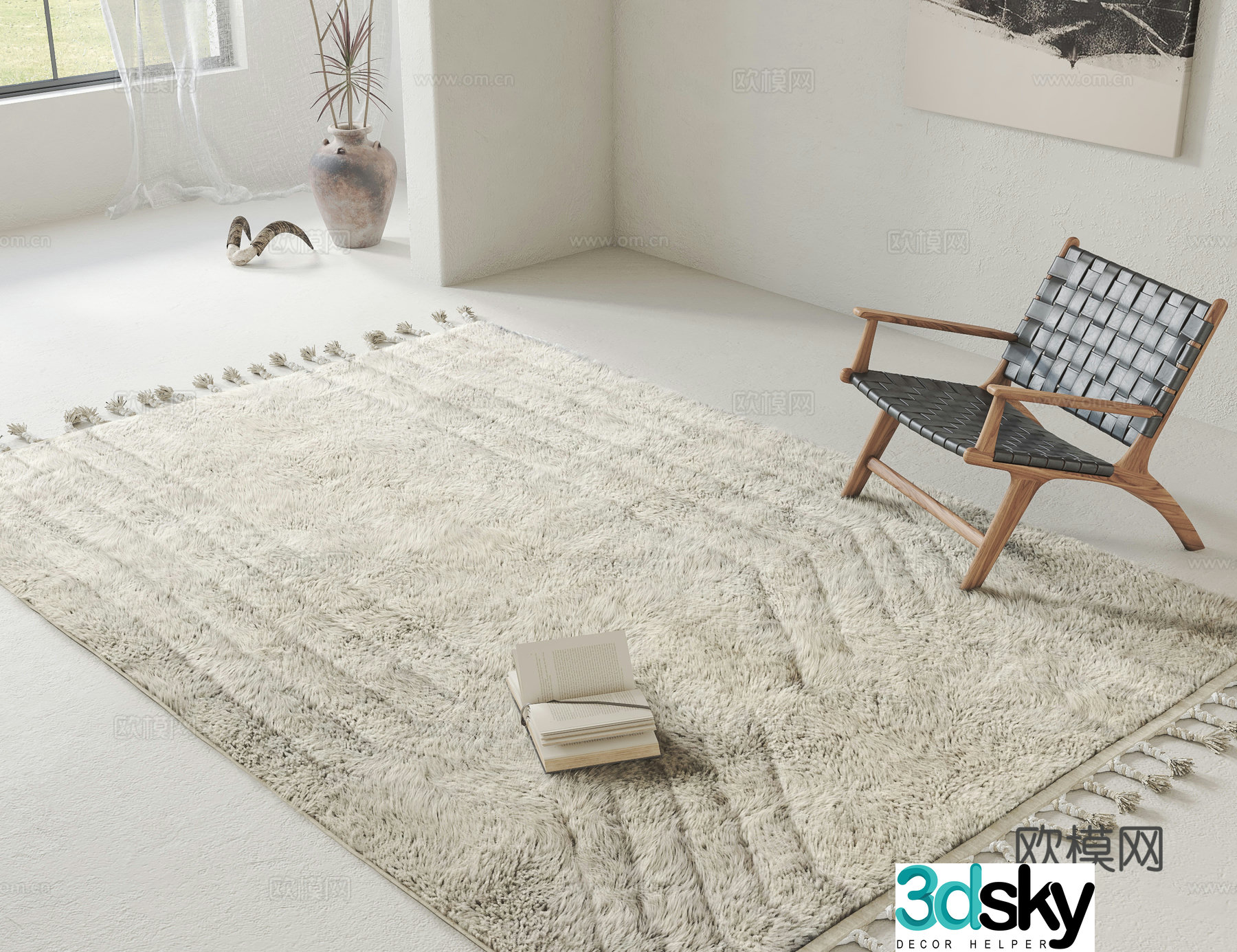 Modern carpet Plush carpet 3d model