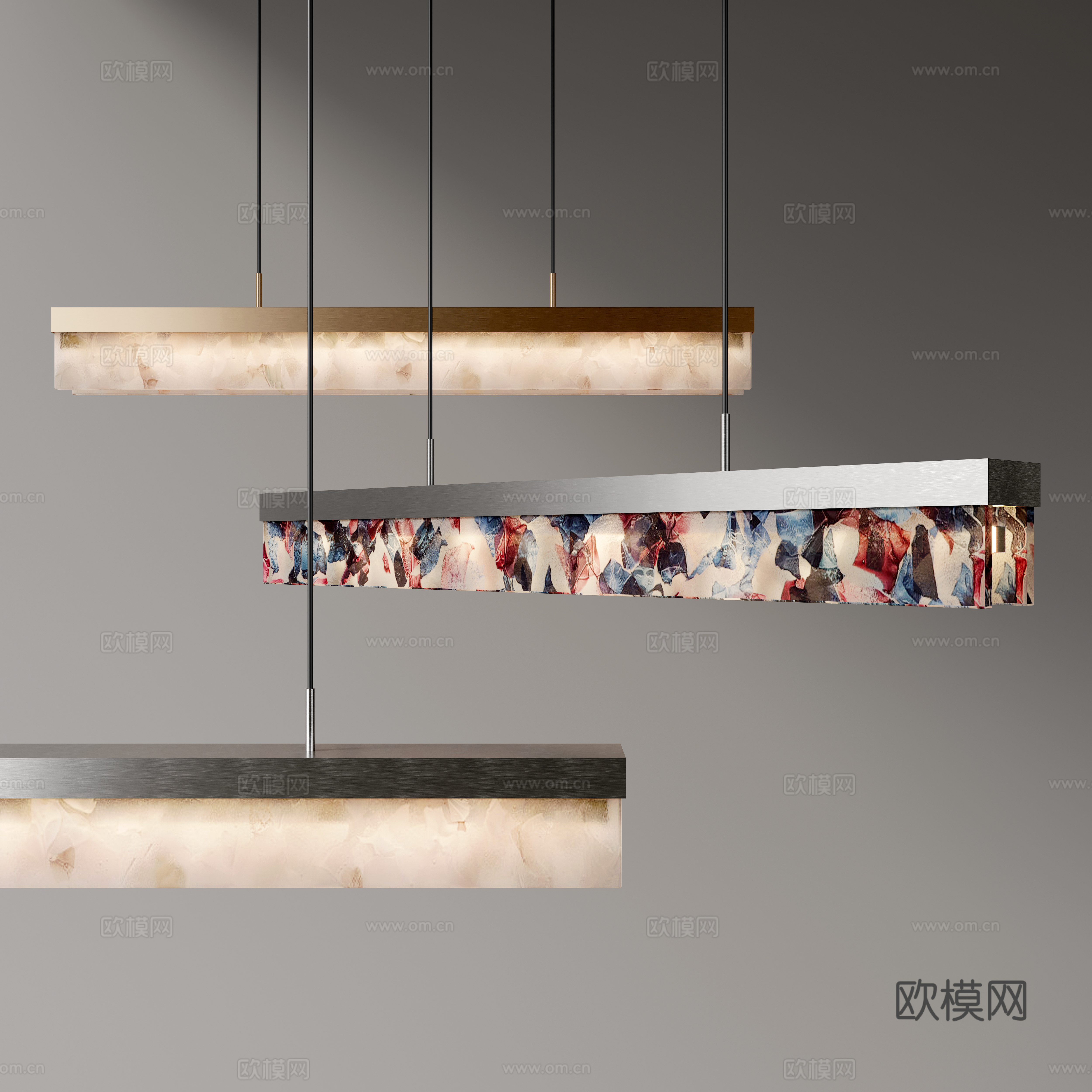 Modern chandelier 3d model