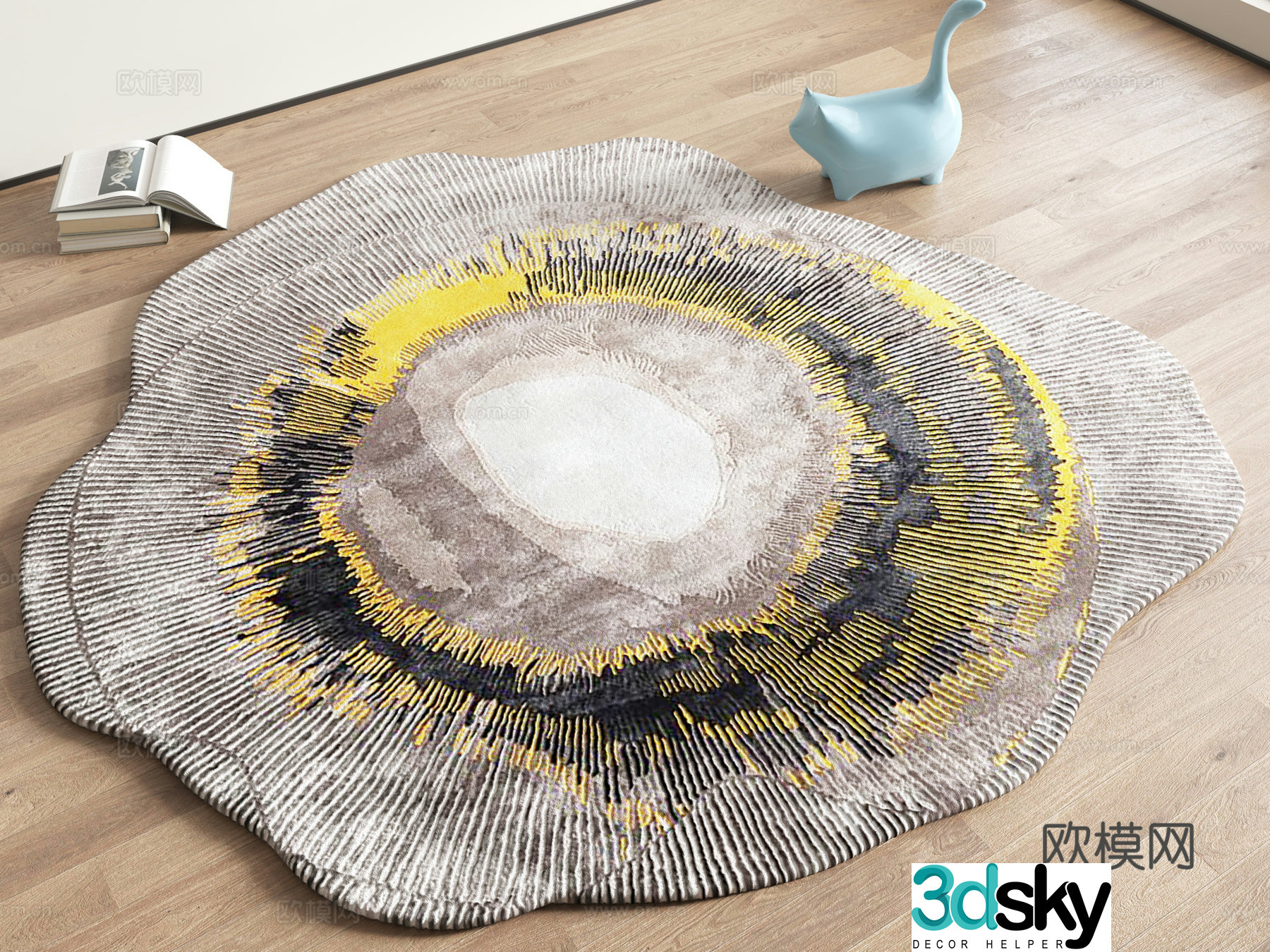 Modern carpet Light luxury carpet Special shape carpet Irregular carpet 3d model