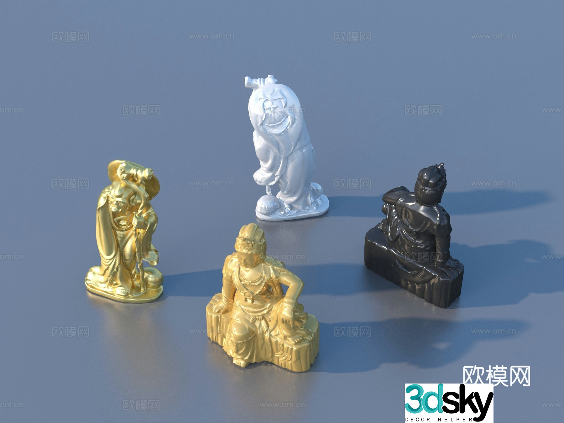 Statue Buddha statue sculpture ornaments figure sculpture 3d model