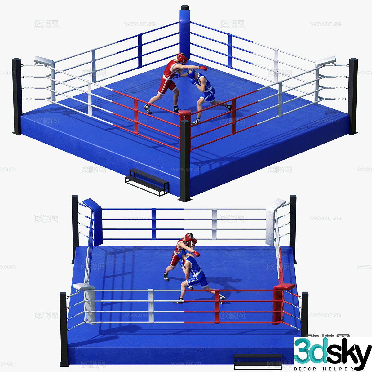 Boxing ring 3d model