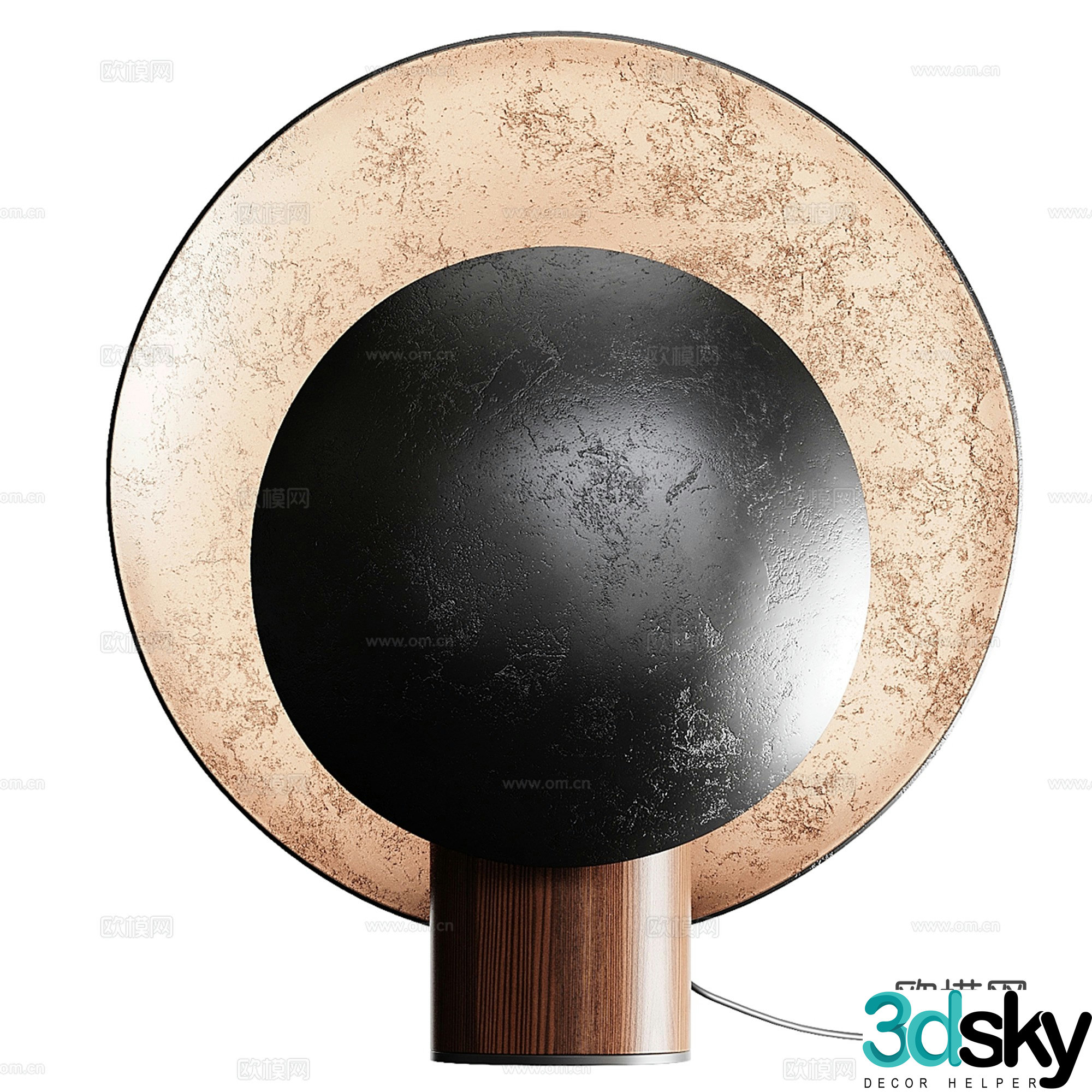 Light luxury desk lamp 3D model