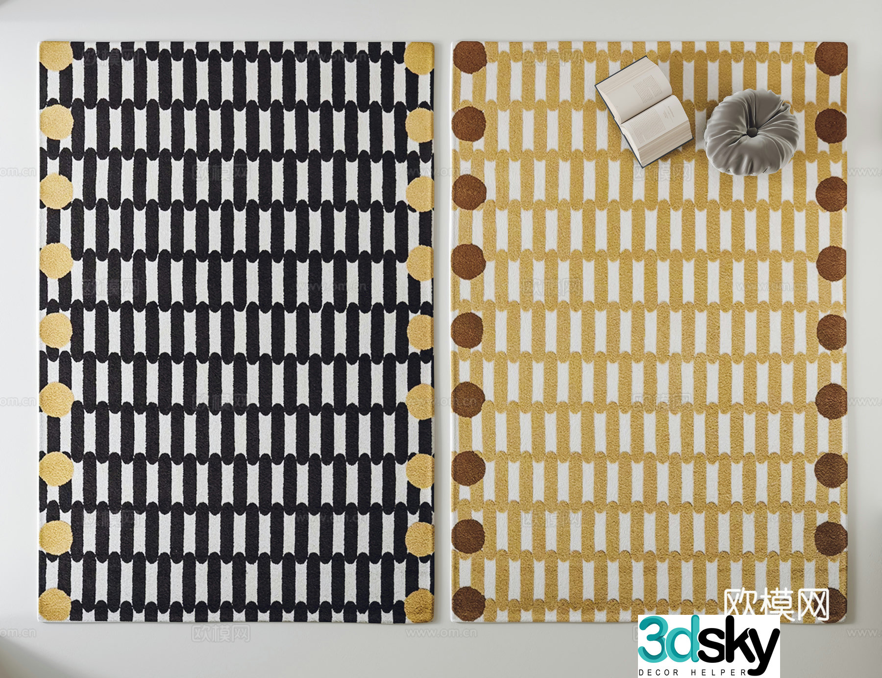 Modern carpet Fabric carpet 3d model